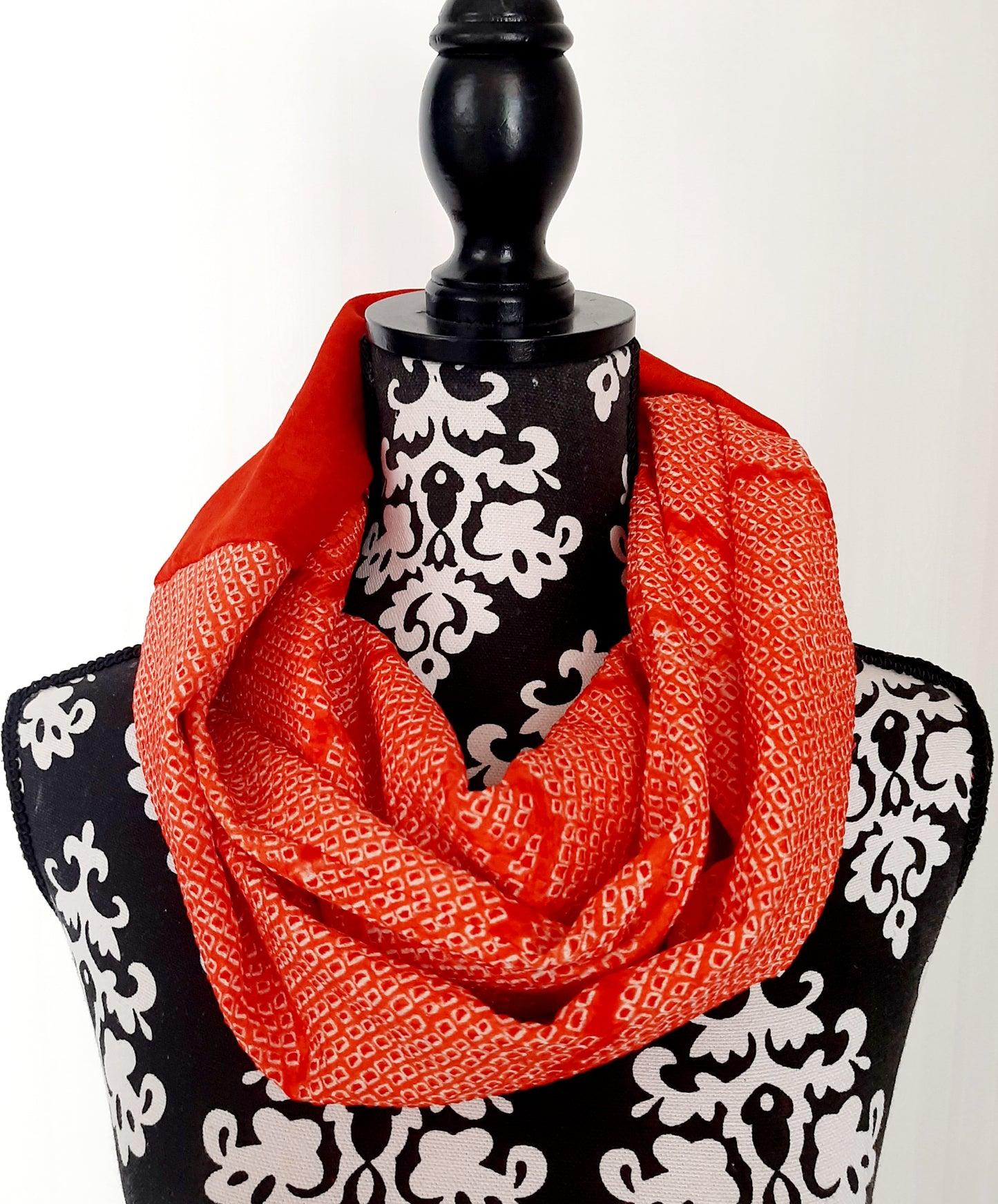 Vintage kimono Shibori silk snood