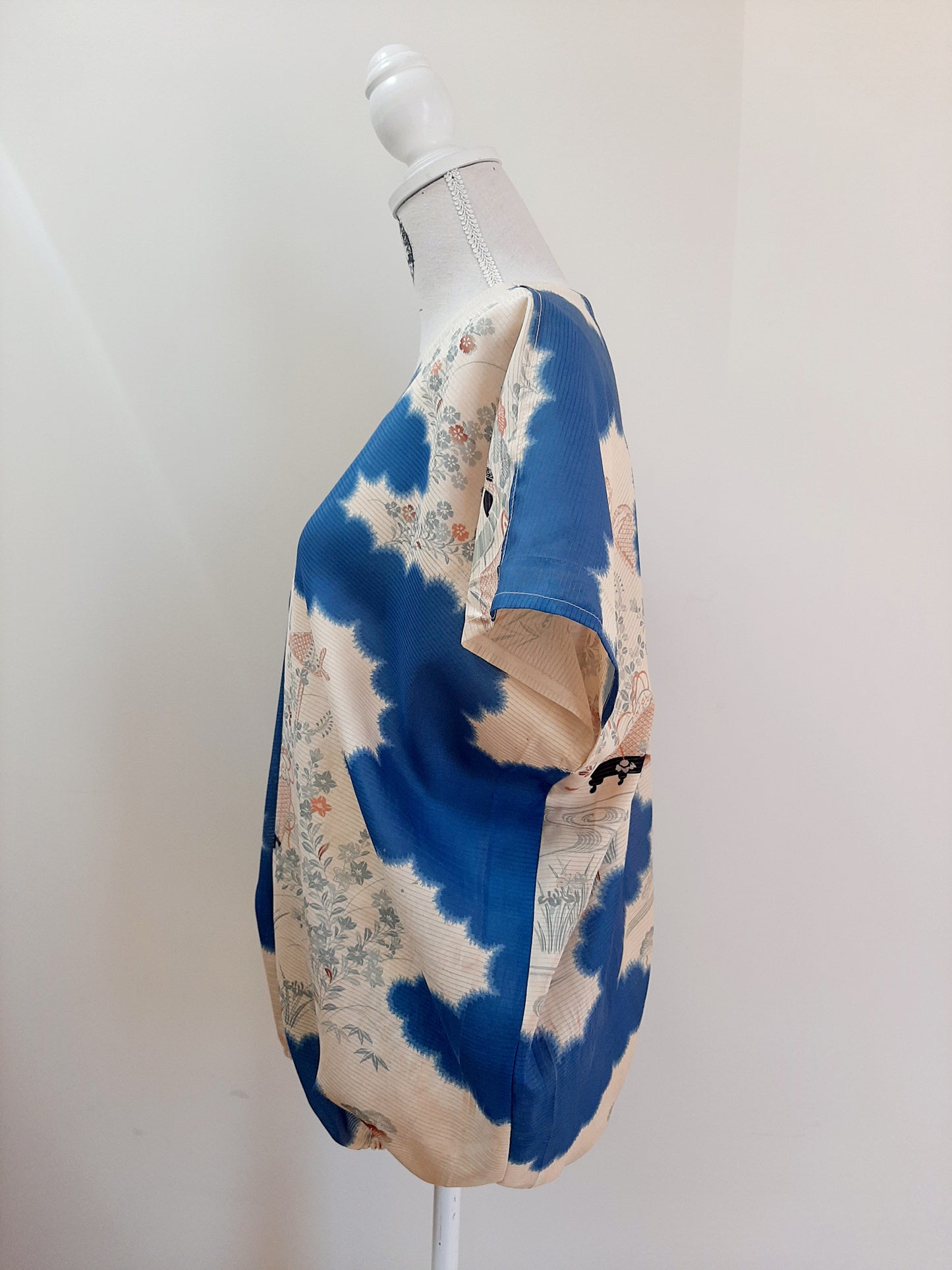 Vintage kimono silk top