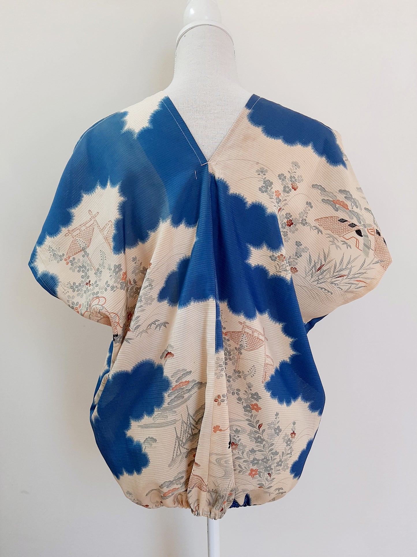 Vintage kimono silk top