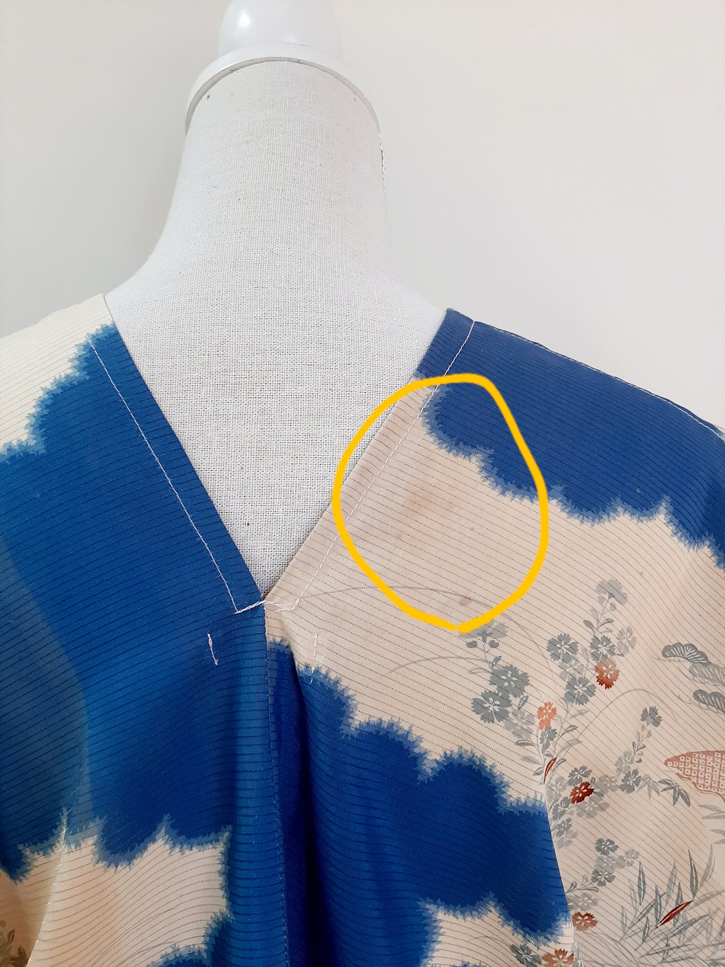 Vintage kimono silk top