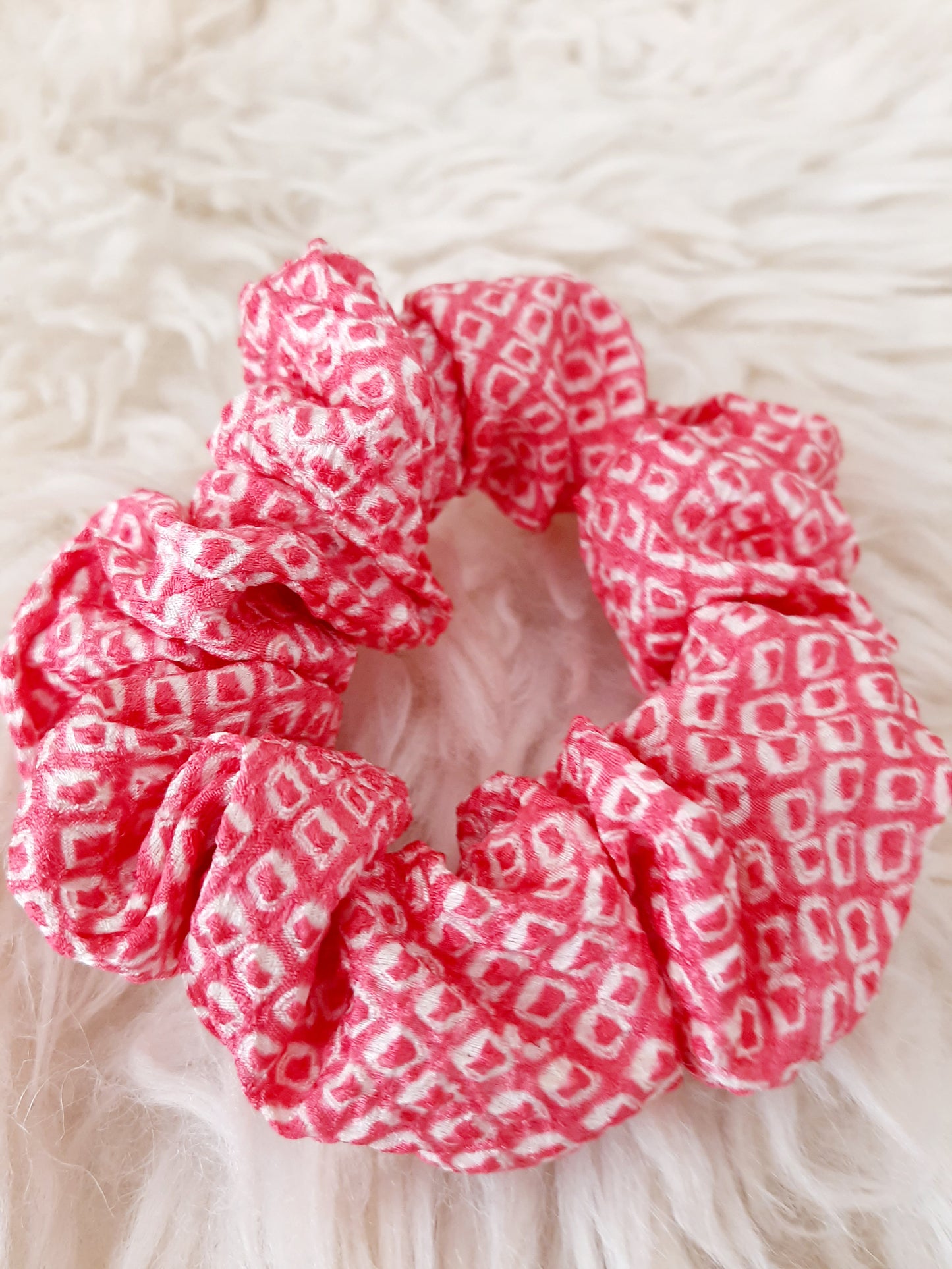 Vintage kimono silk scrunchies