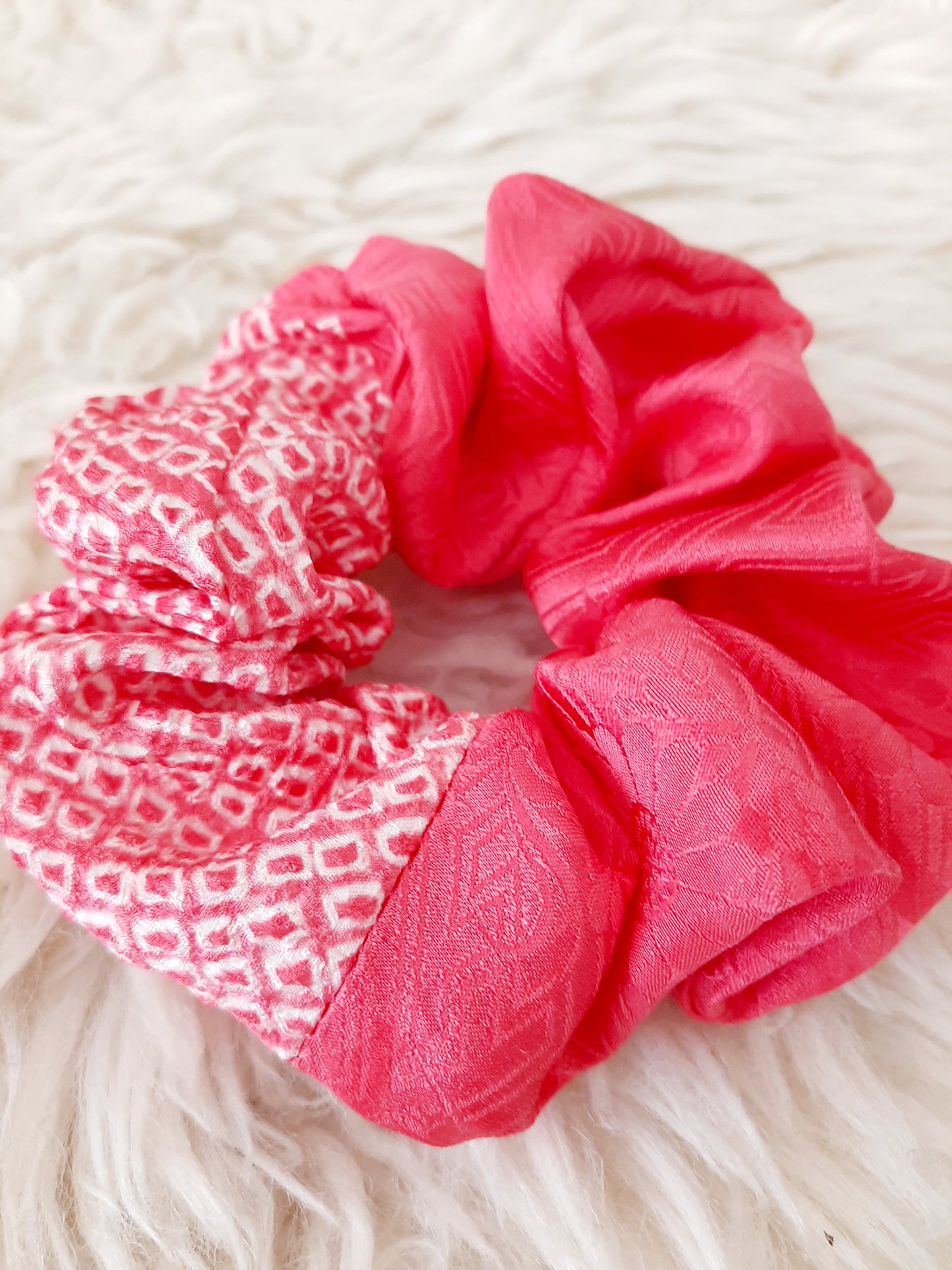 Vintage kimono silk scrunchies