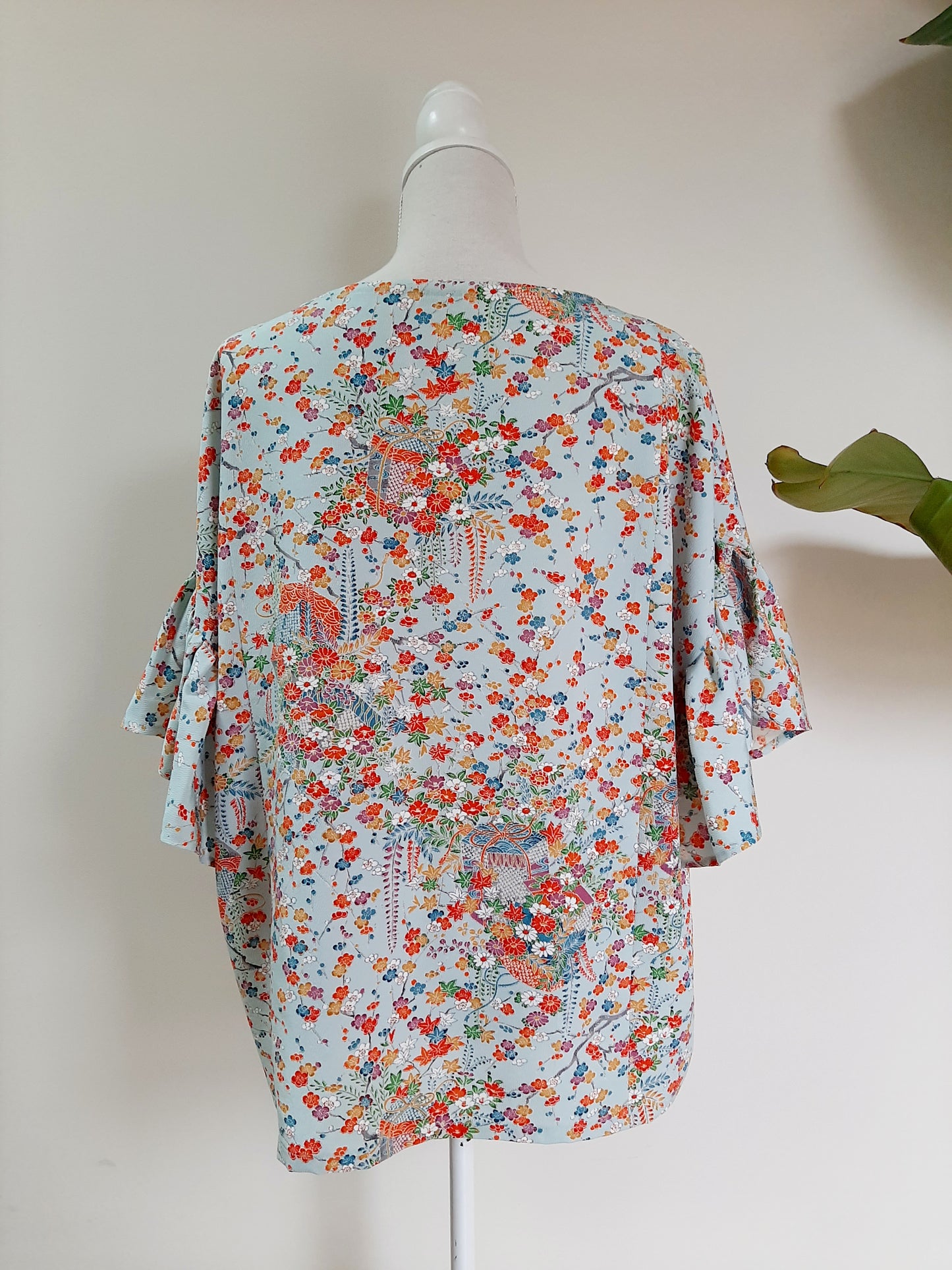 Vintage kimono silk top