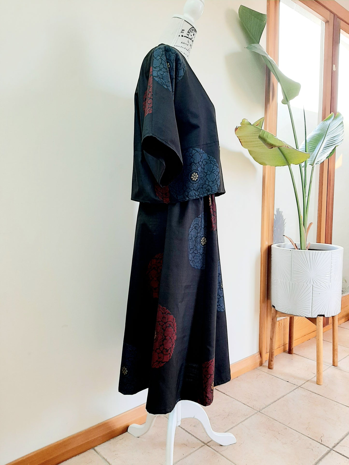 Vintage kimono silk top