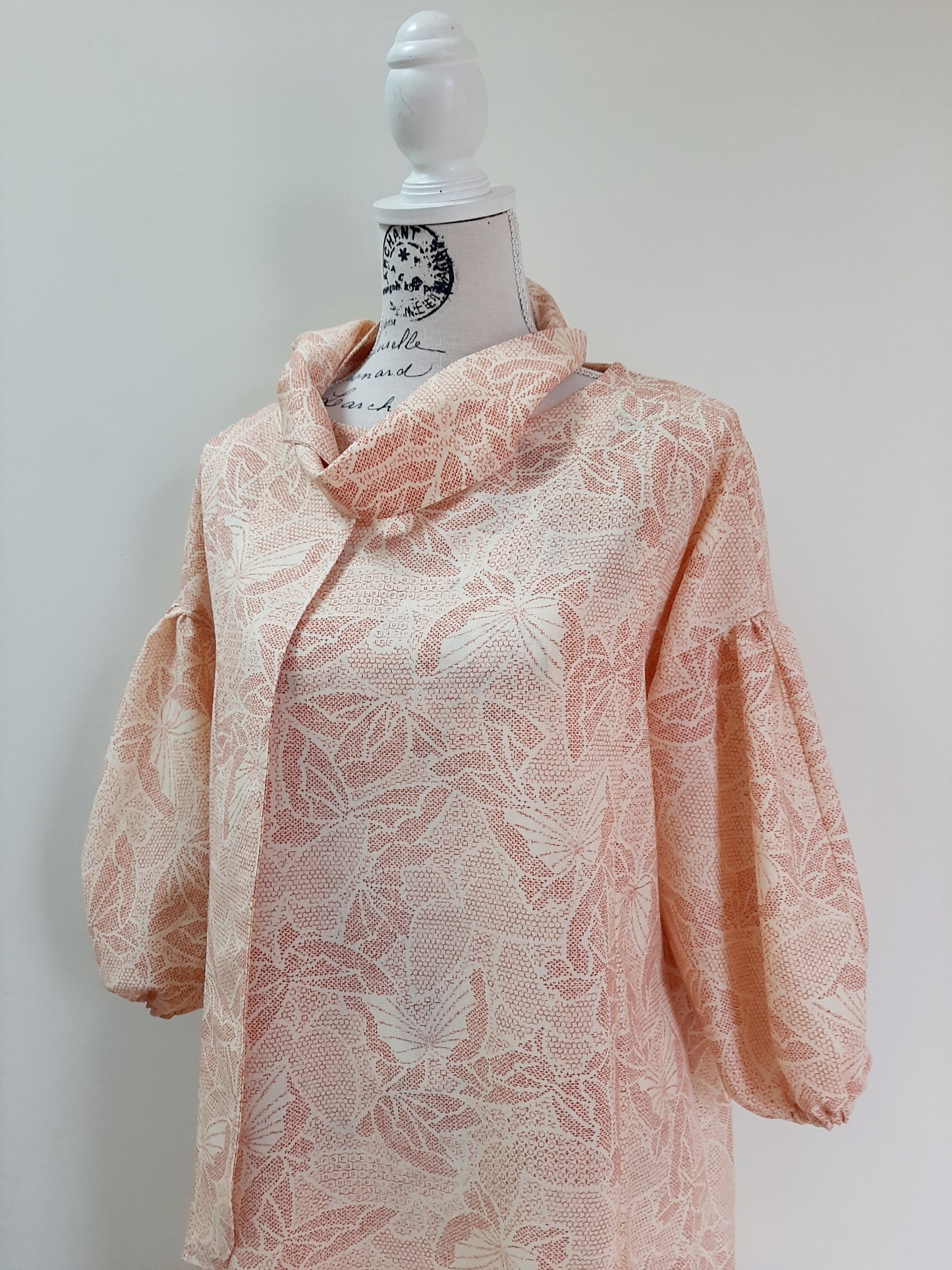 Vintage kimono wool dress
