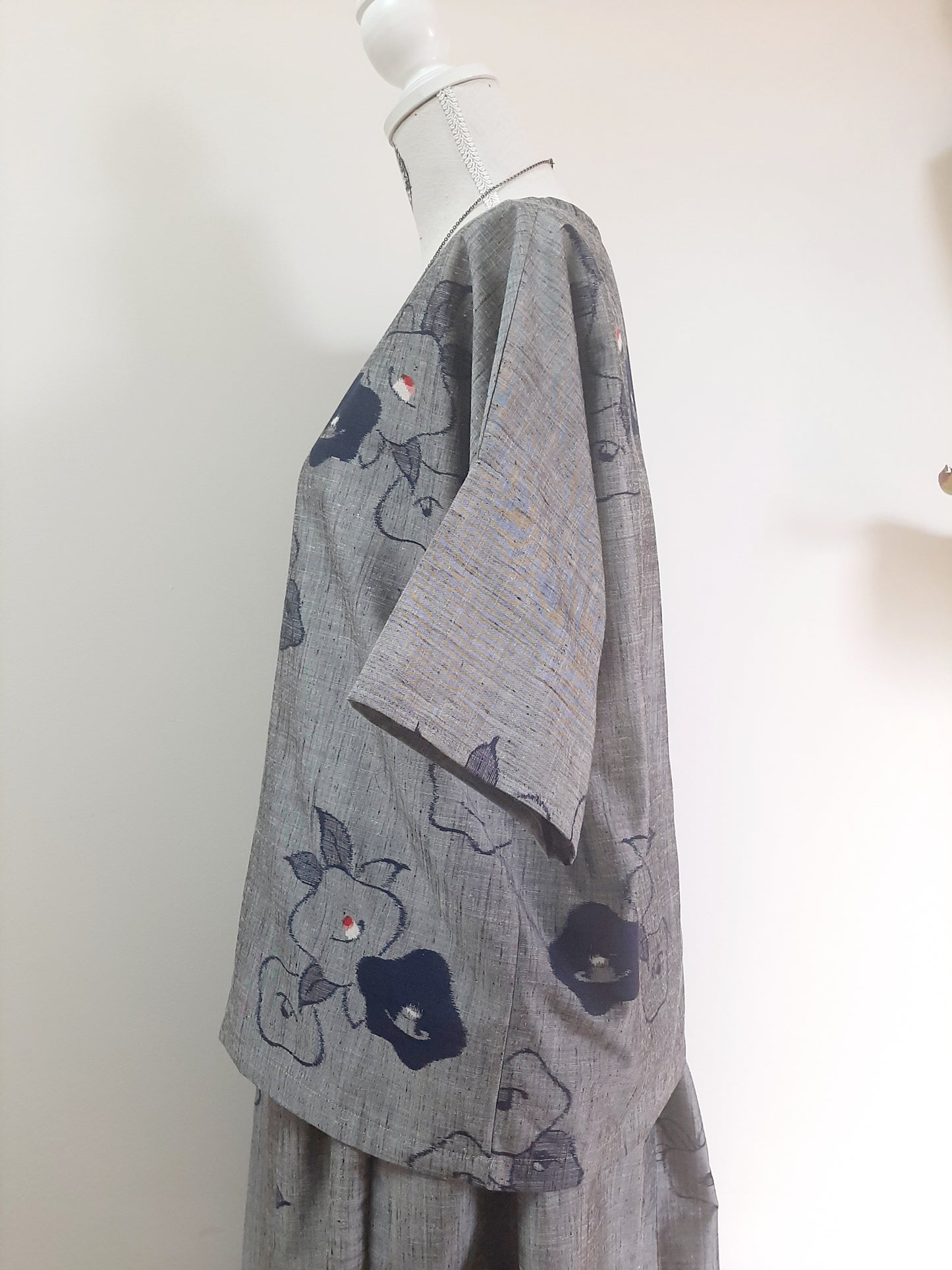 Vintage kimono silk top