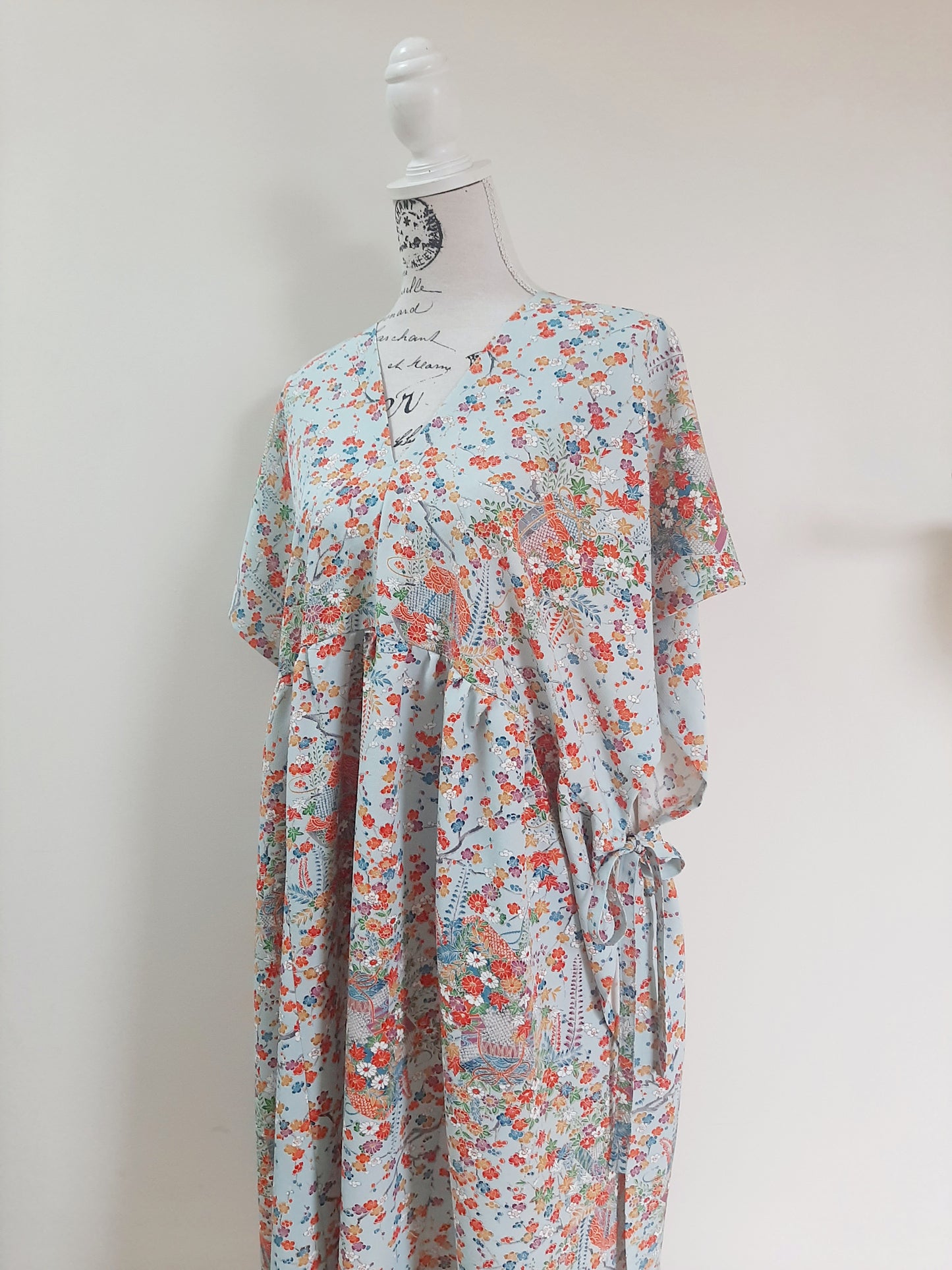 Vintage kimono silk dress