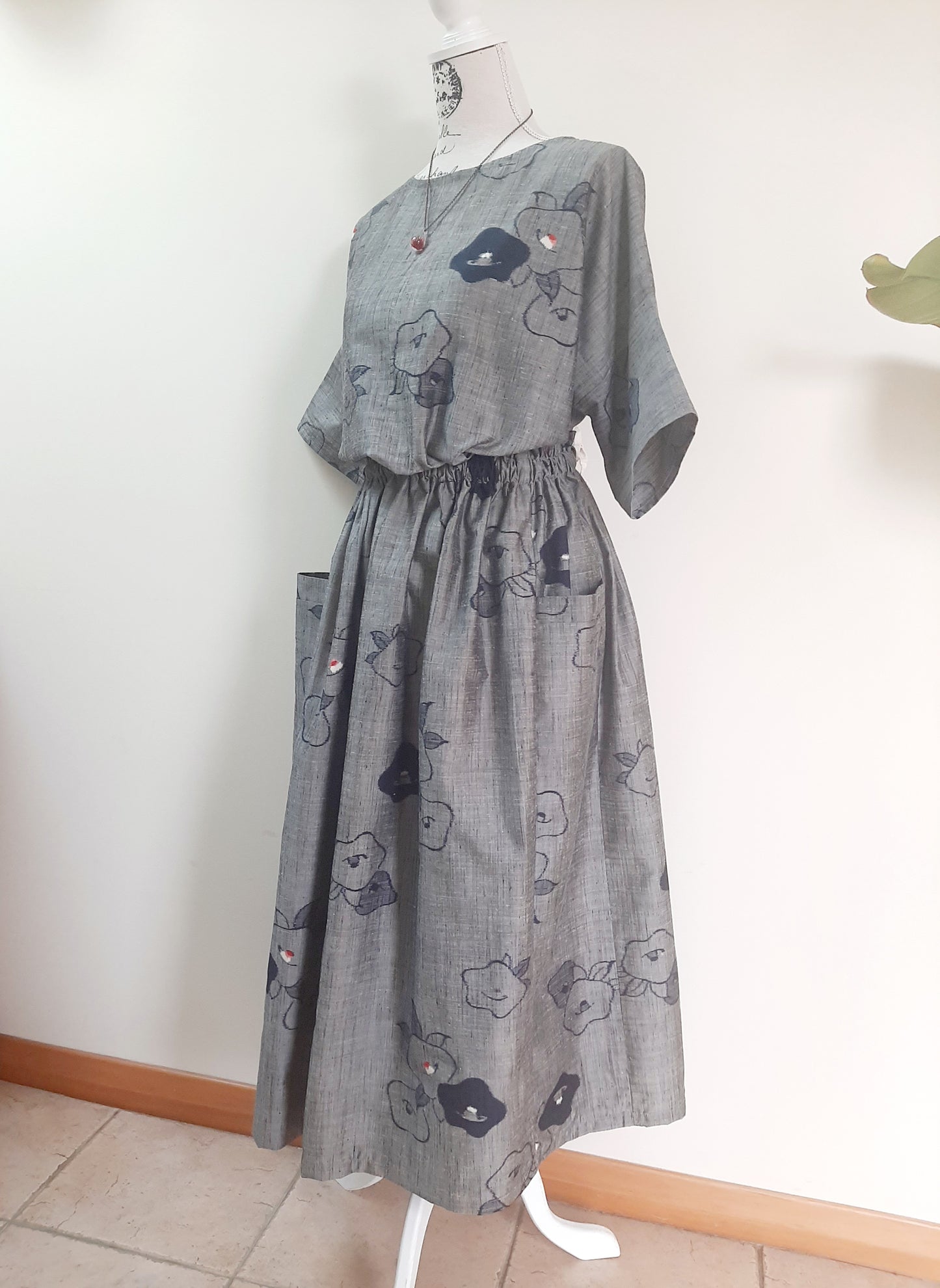 Vintage kimono silk skirt