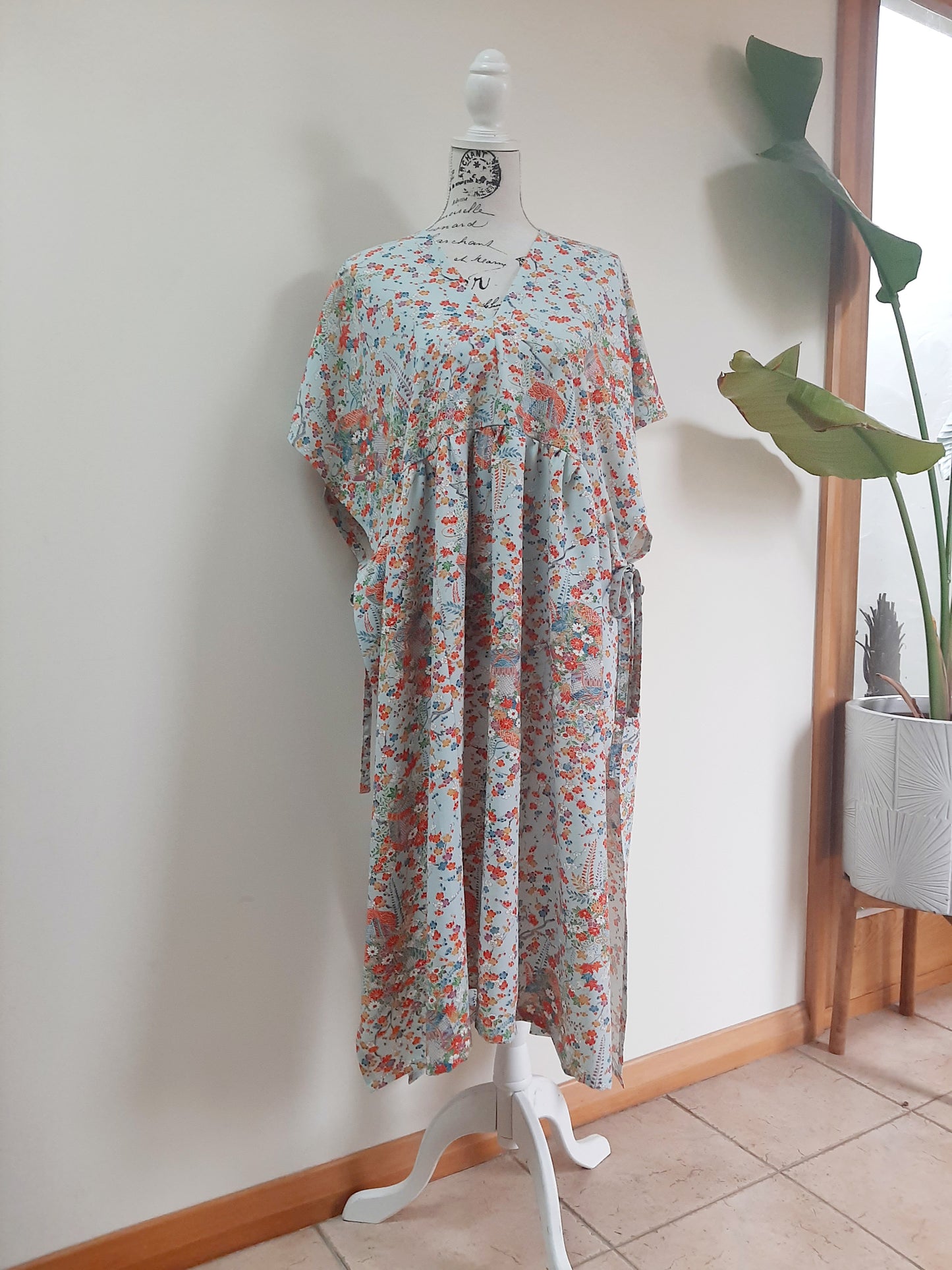 Vintage kimono silk dress