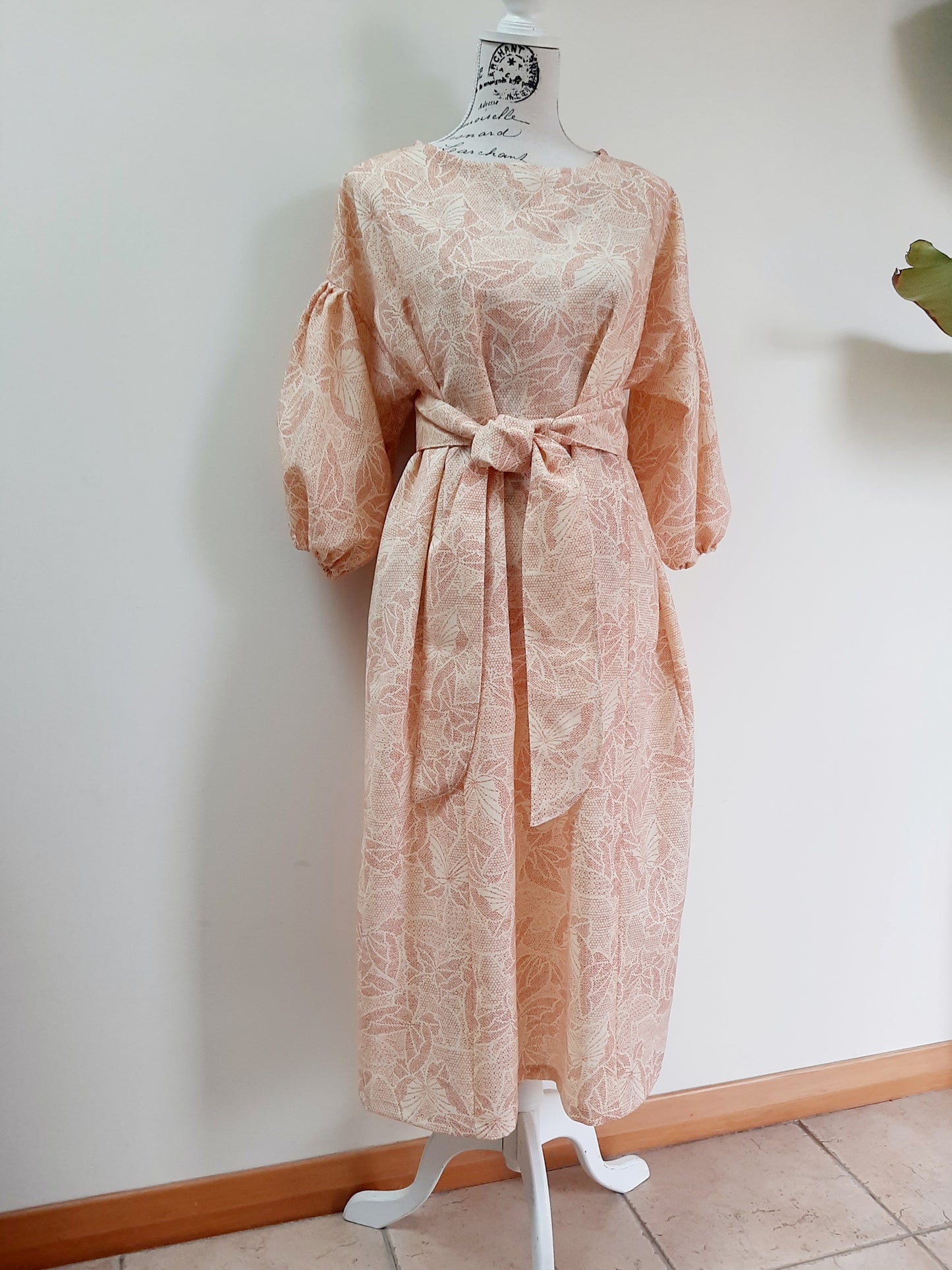 Vintage kimono wool dress