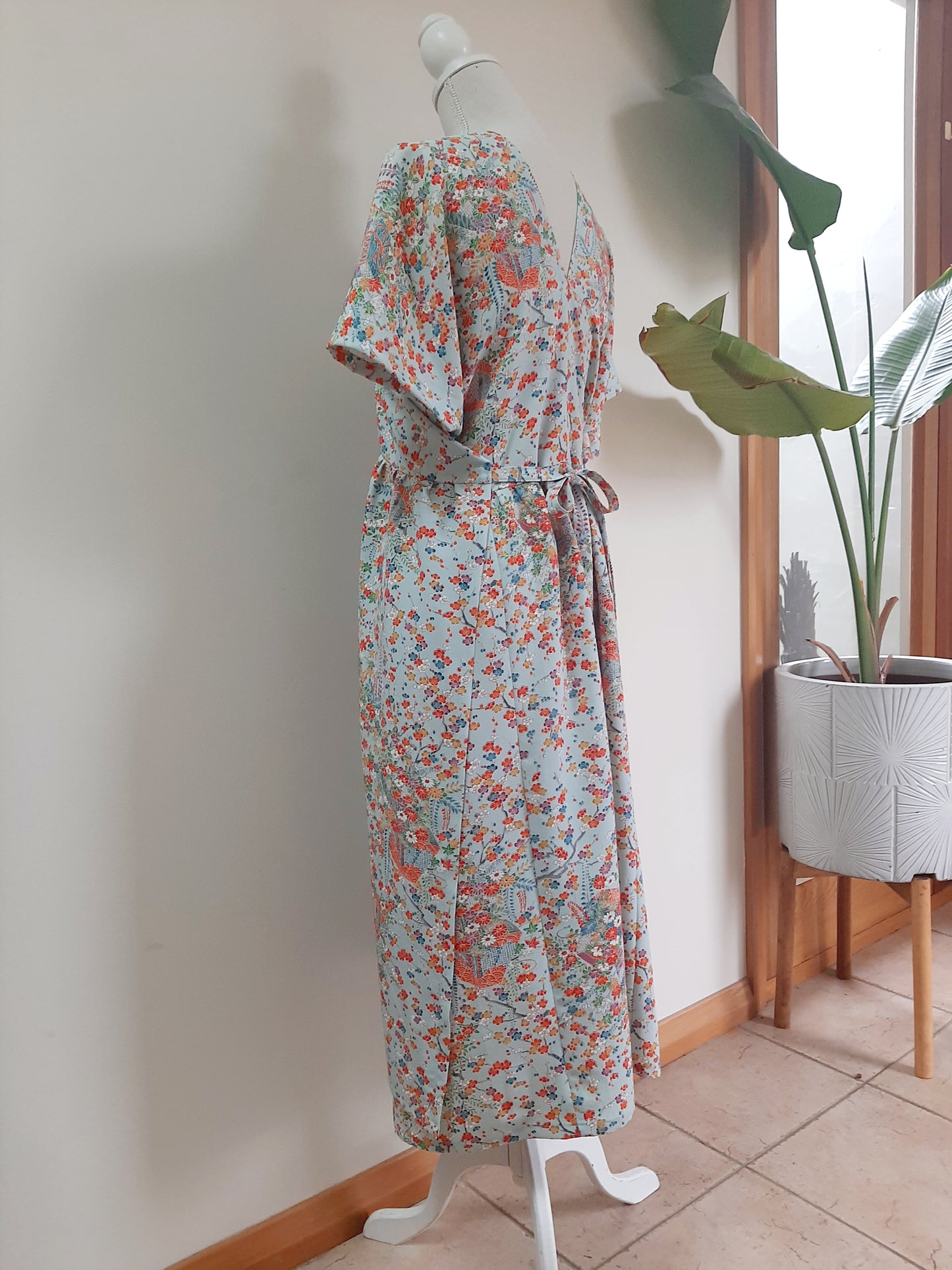 Vintage kimono silk dress