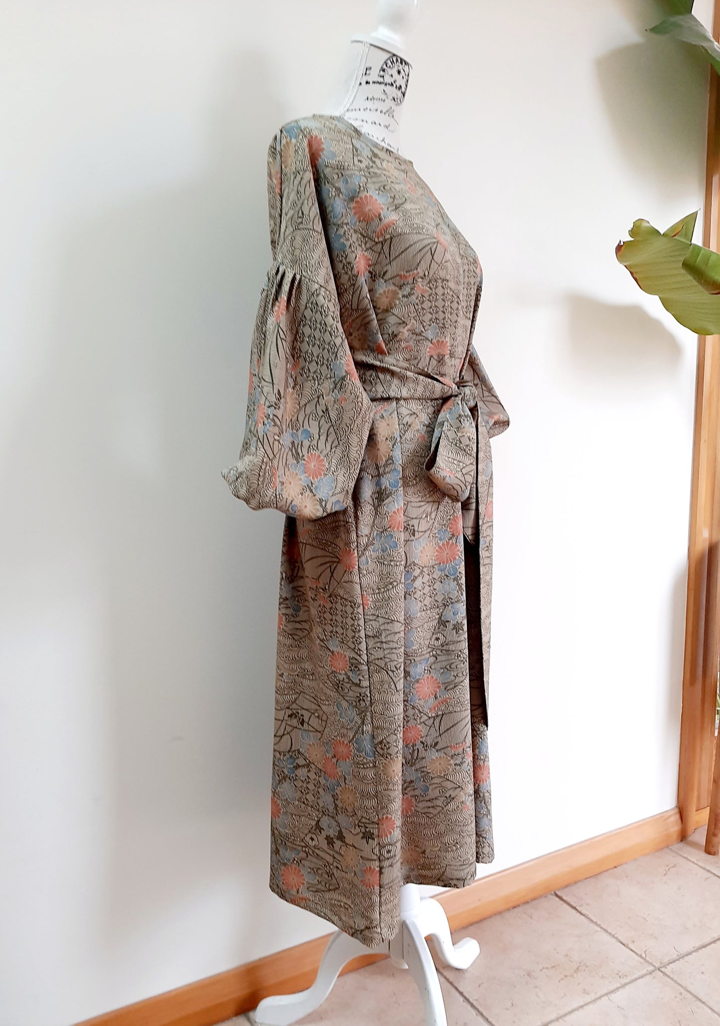 Vintage kimono silk dress