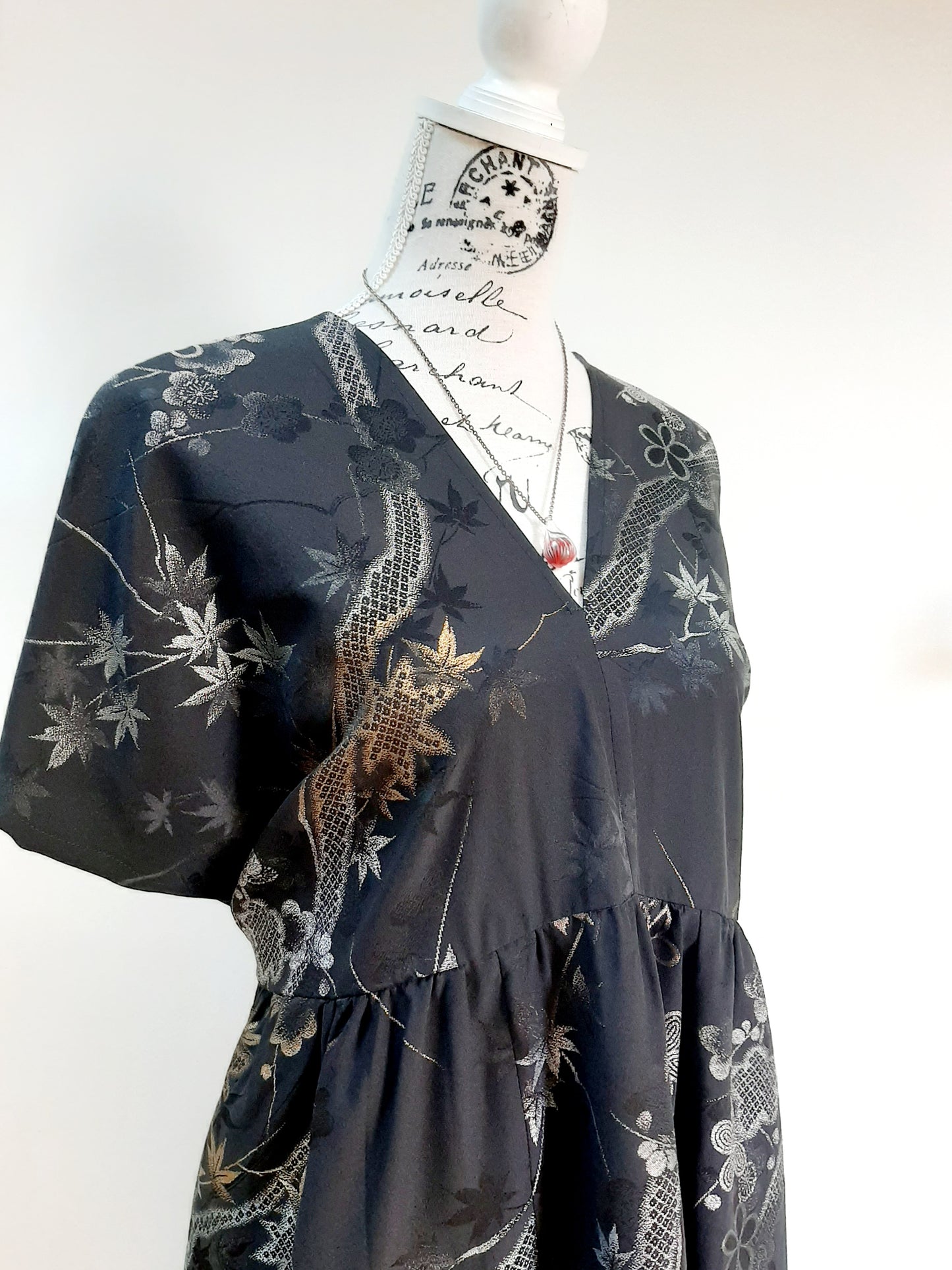 Vintage kimono silk dress