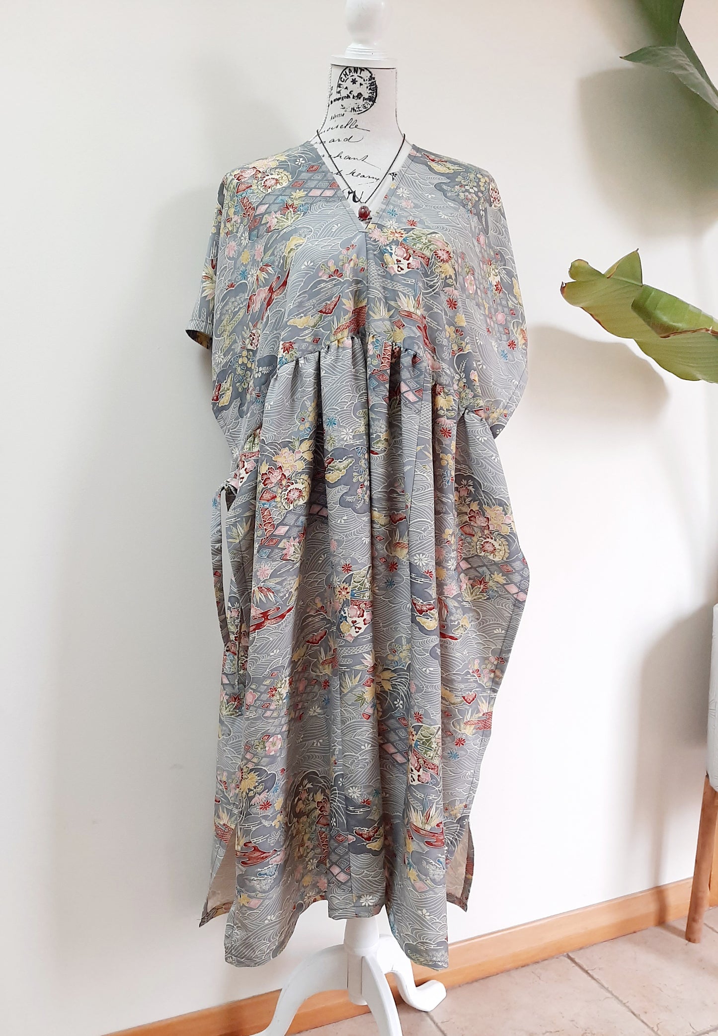Vintage kimono silk dress