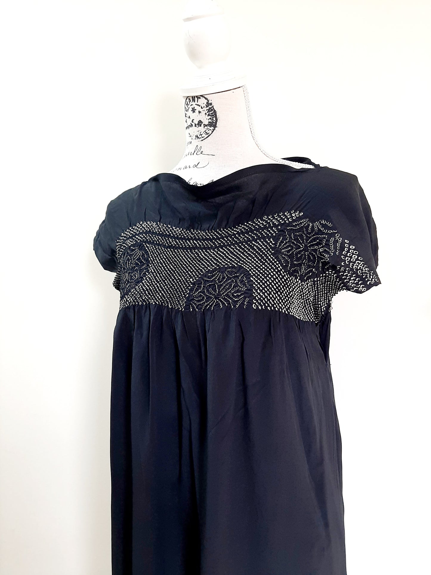 Vintage Kimomo Shibori Silk Dress