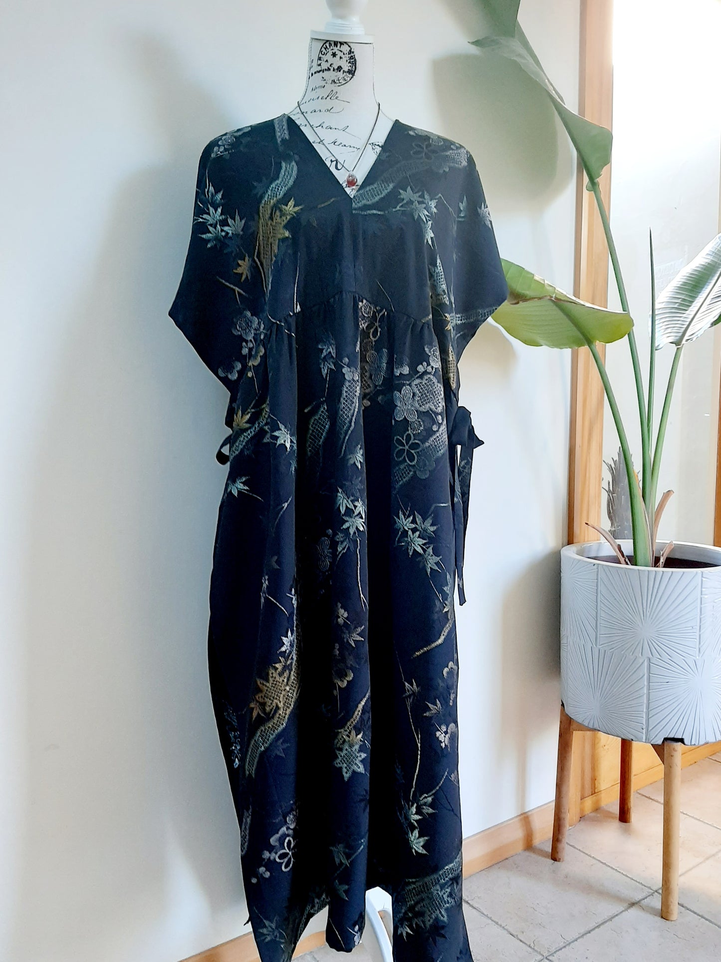 Vintage kimono silk dress