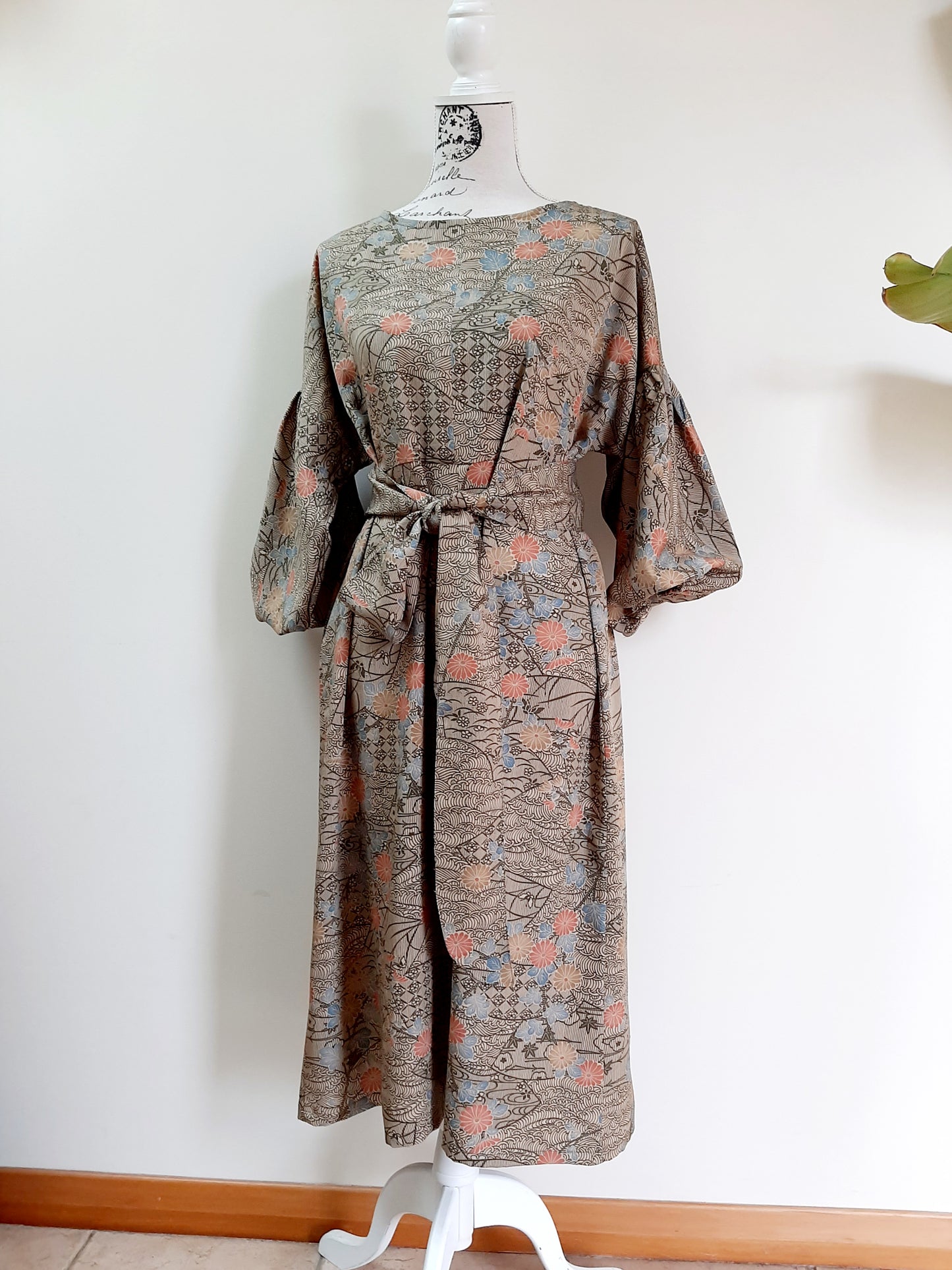 Vintage kimono silk dress