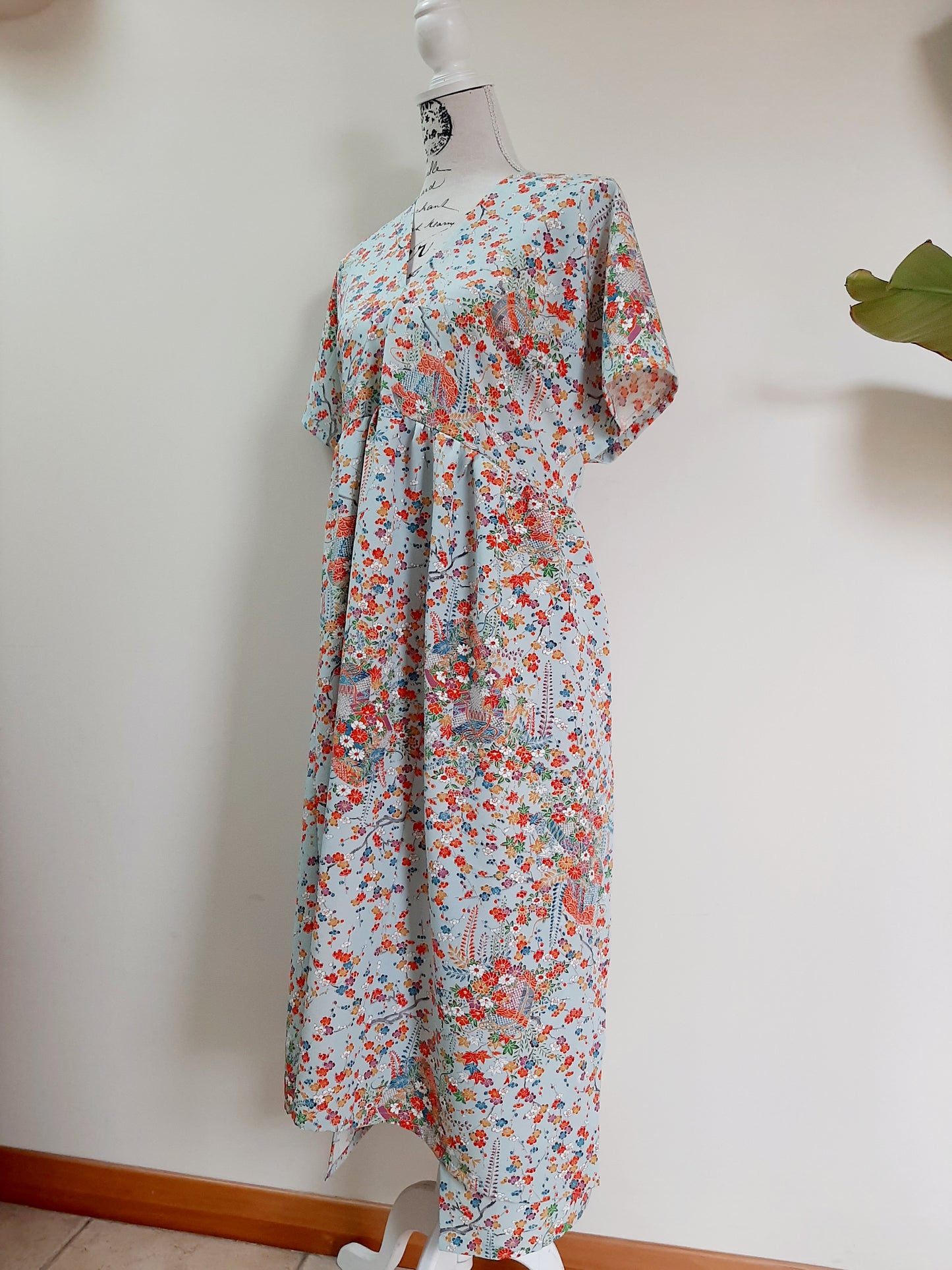 Vintage kimono silk dress