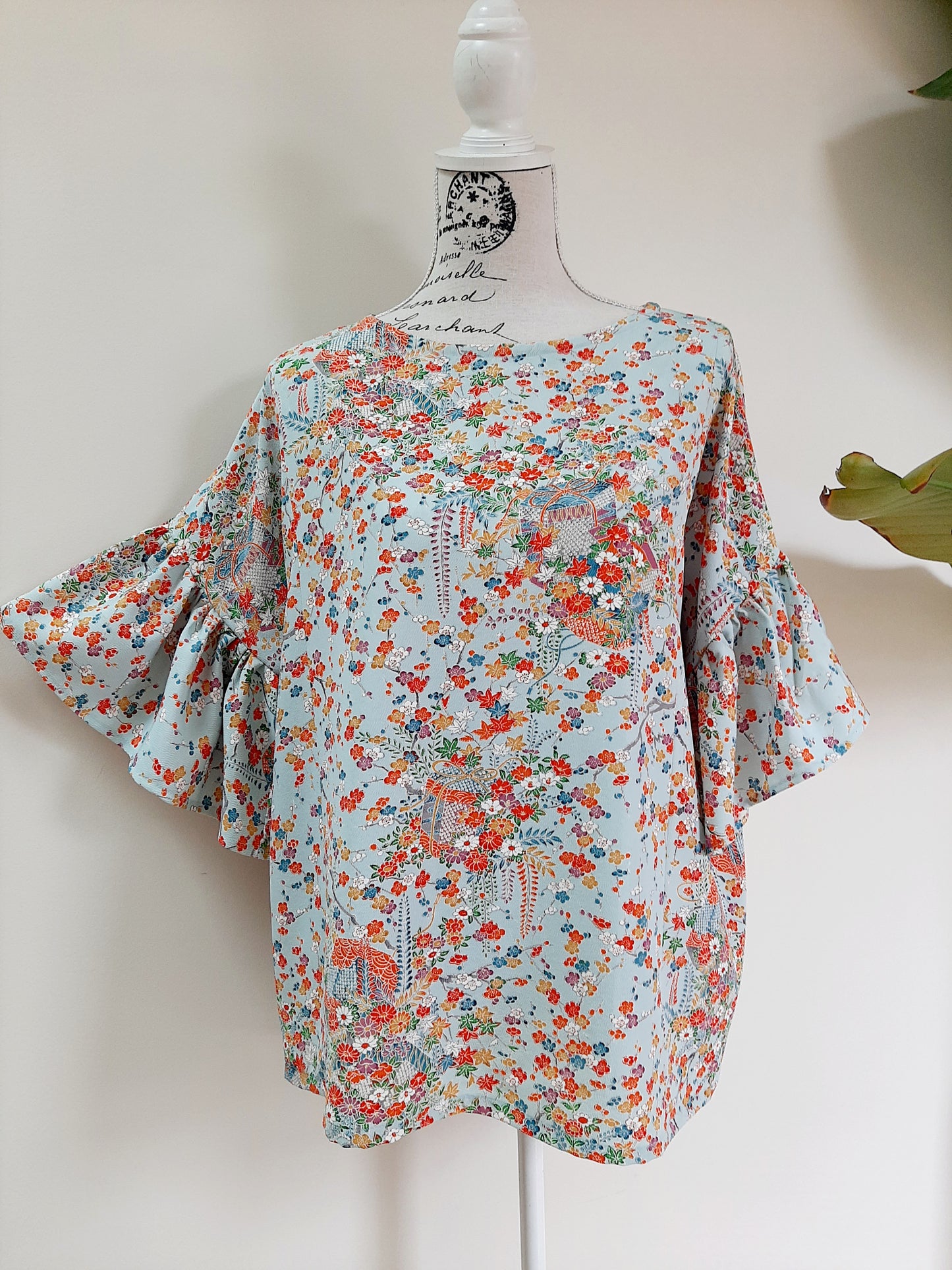 Vintage kimono silk top