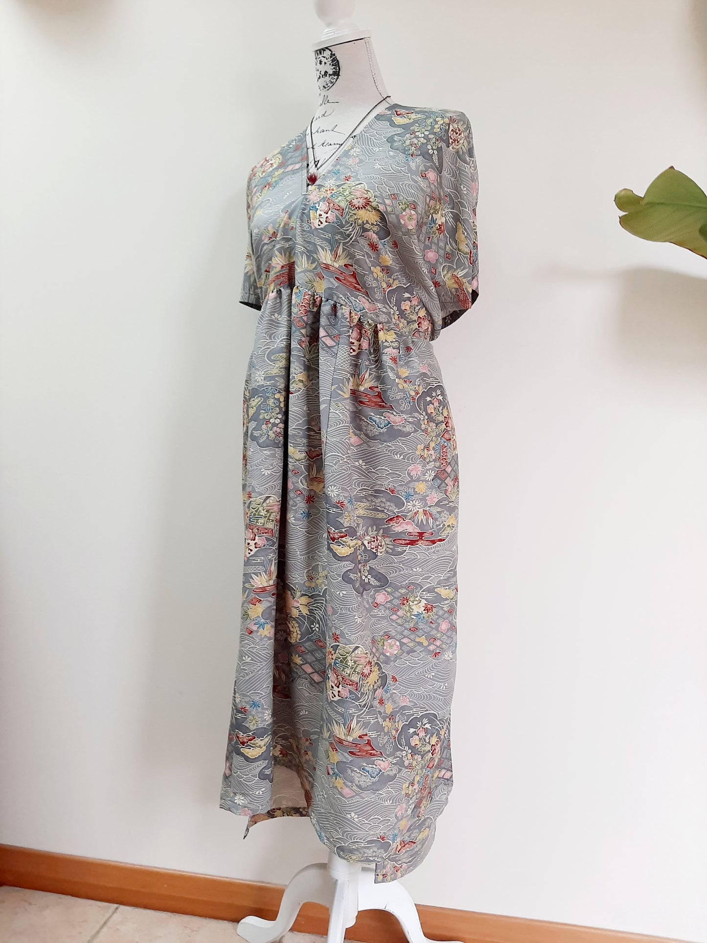 Vintage kimono silk dress