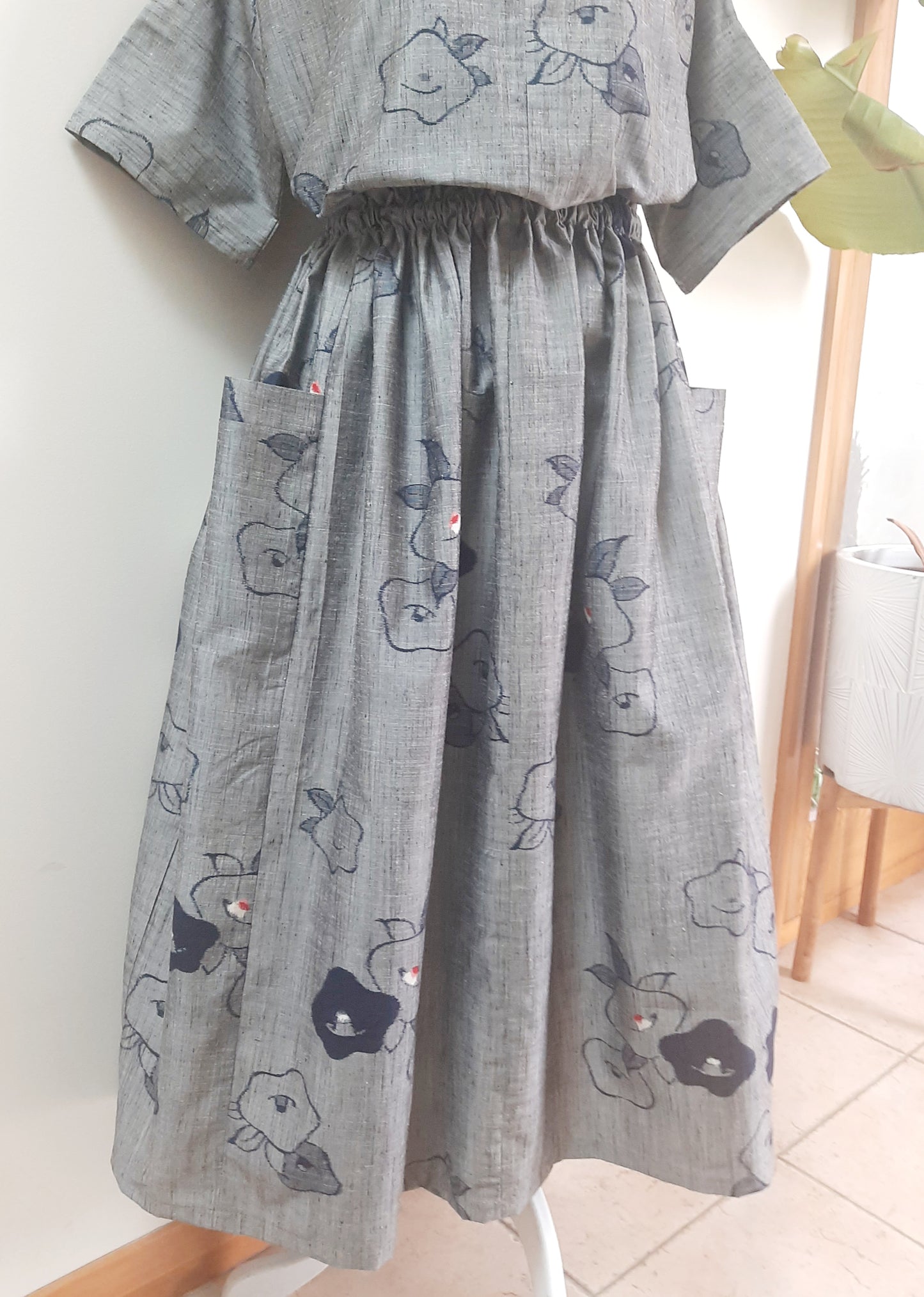 Vintage kimono silk skirt