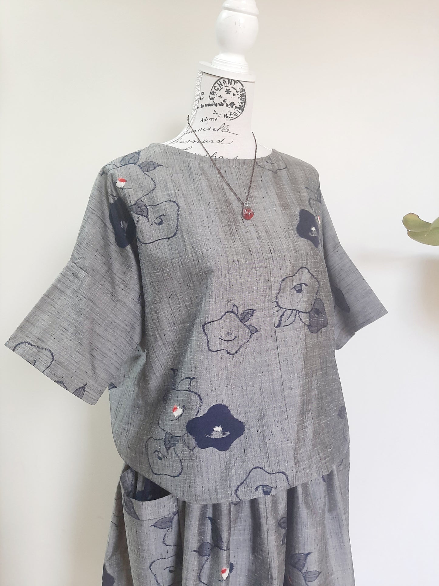 Vintage kimono silk top