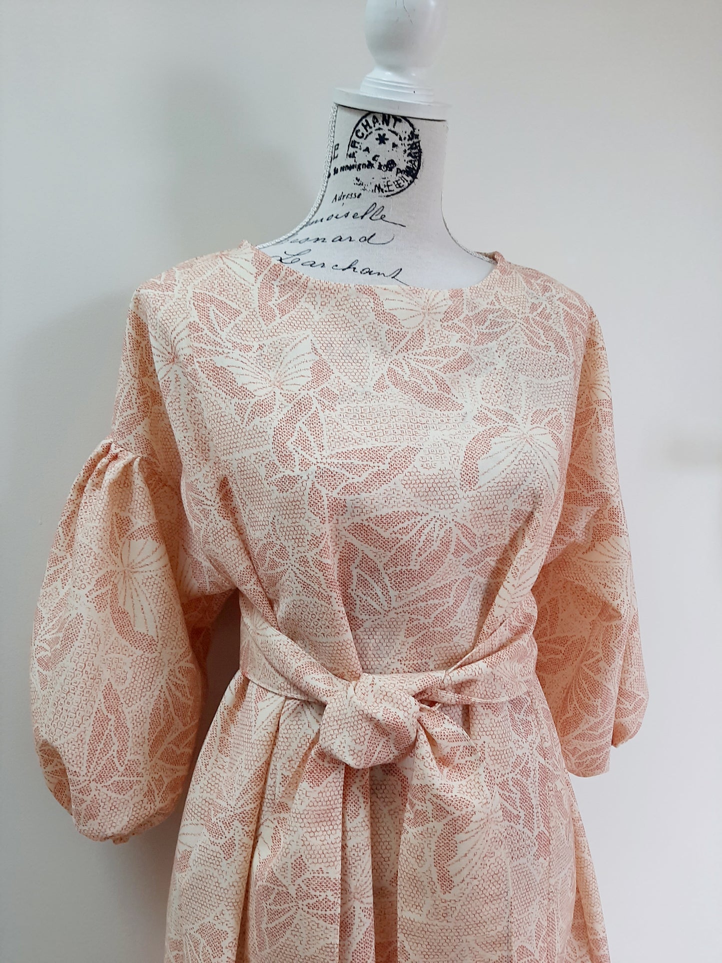 Vintage kimono wool dress