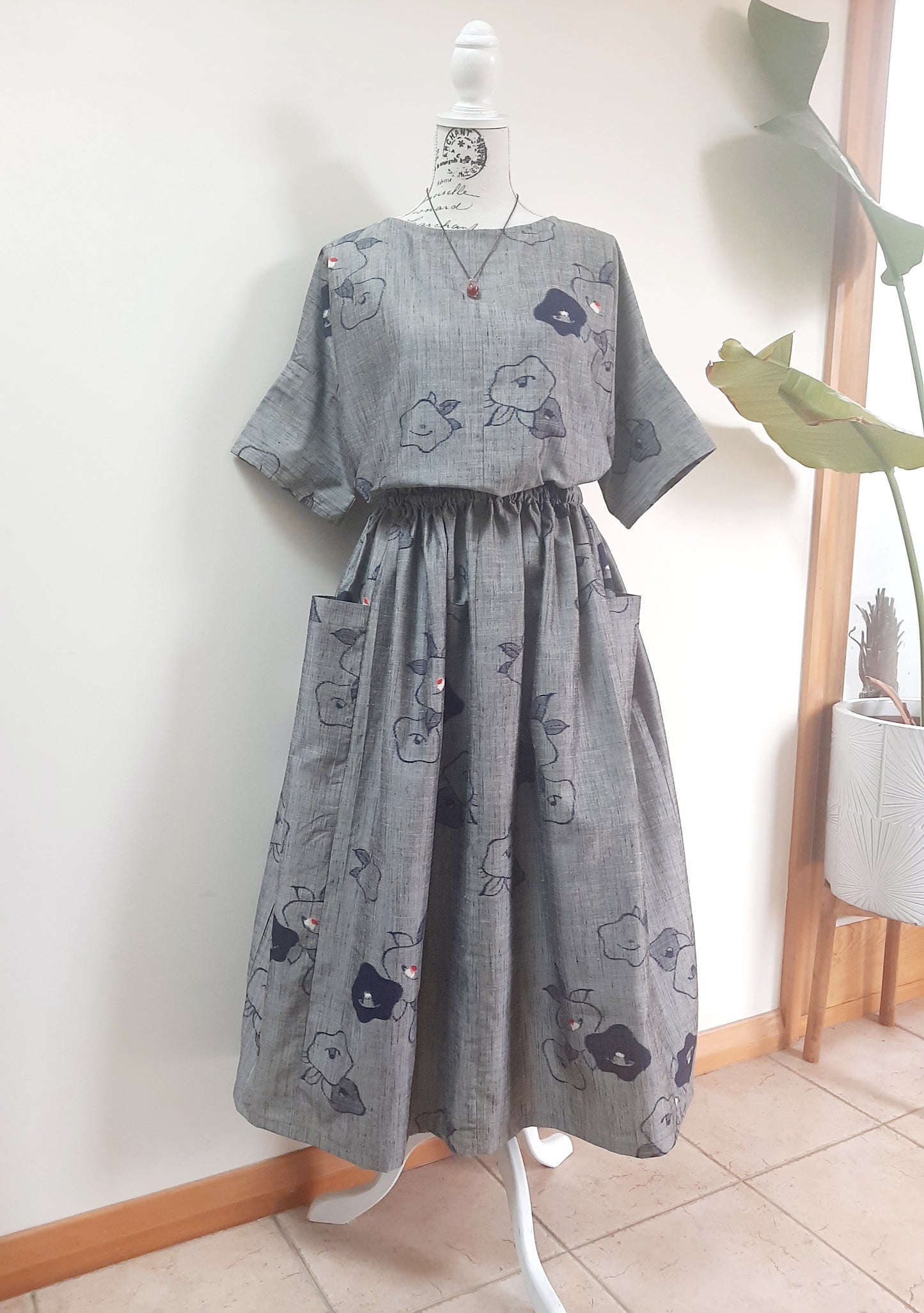 Vintage kimono silk skirt