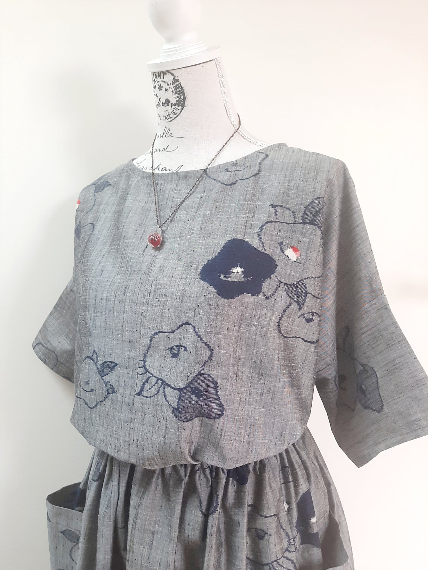 Vintage kimono silk top