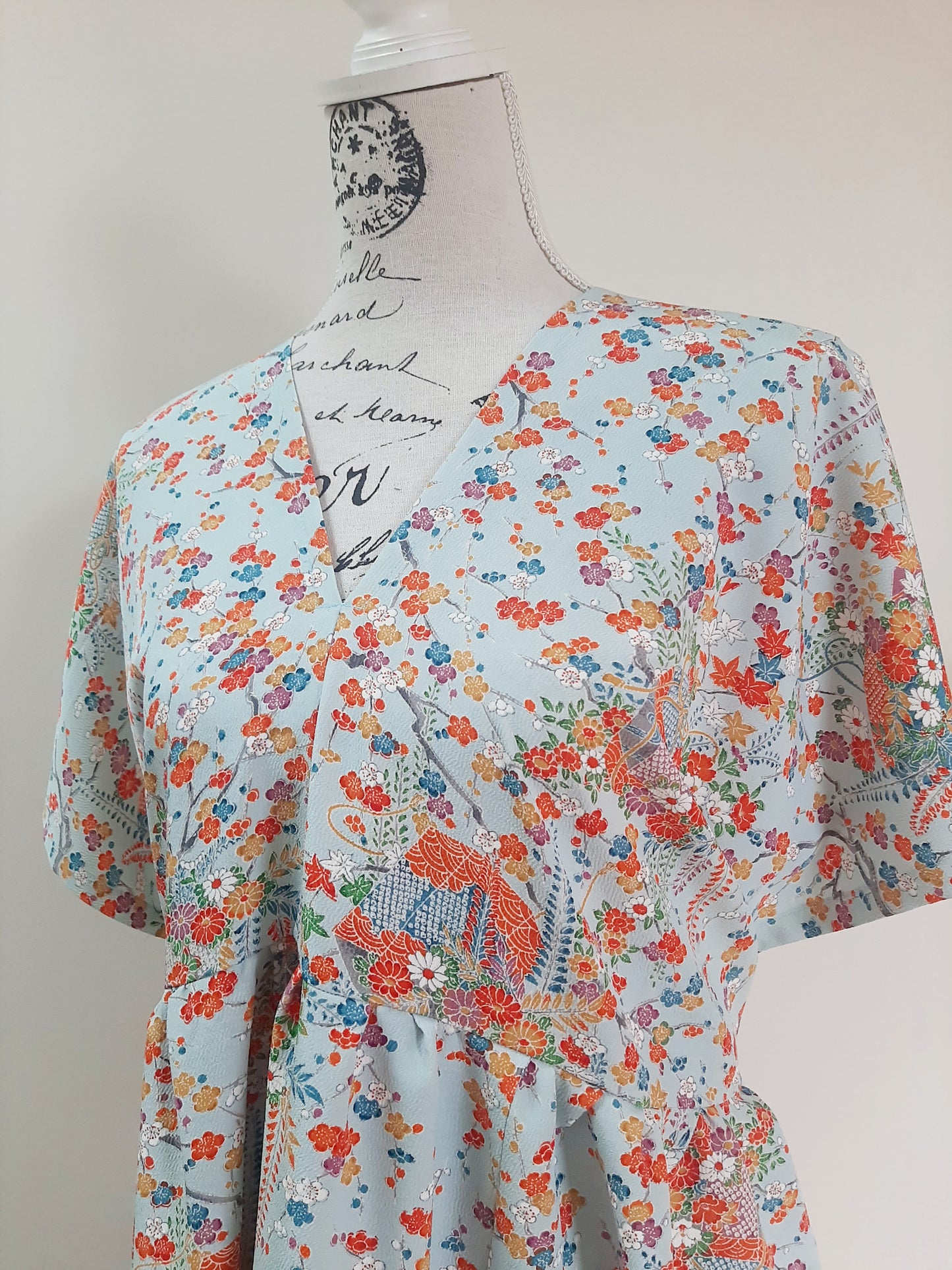 Vintage kimono silk dress