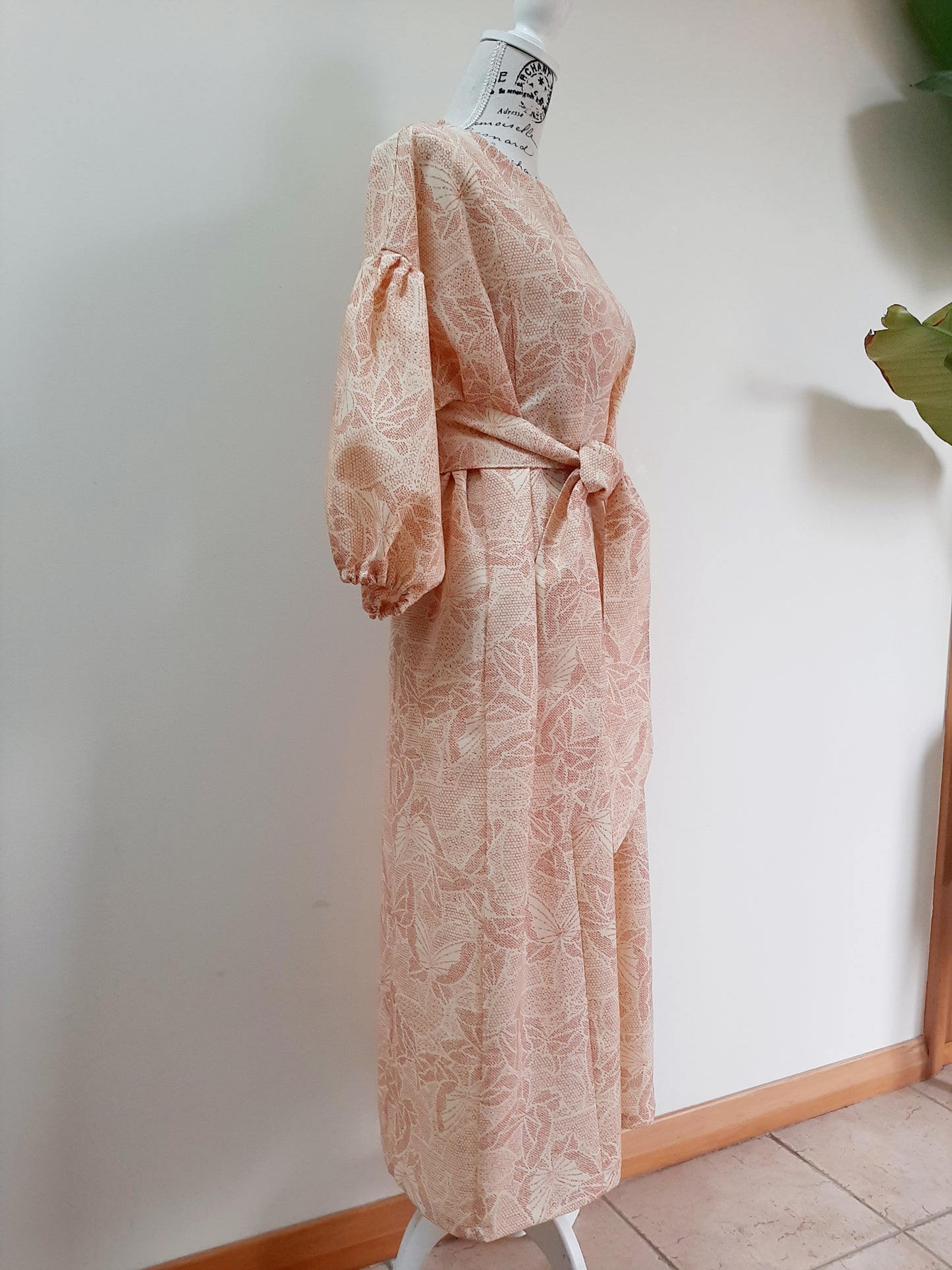 Vintage kimono wool dress