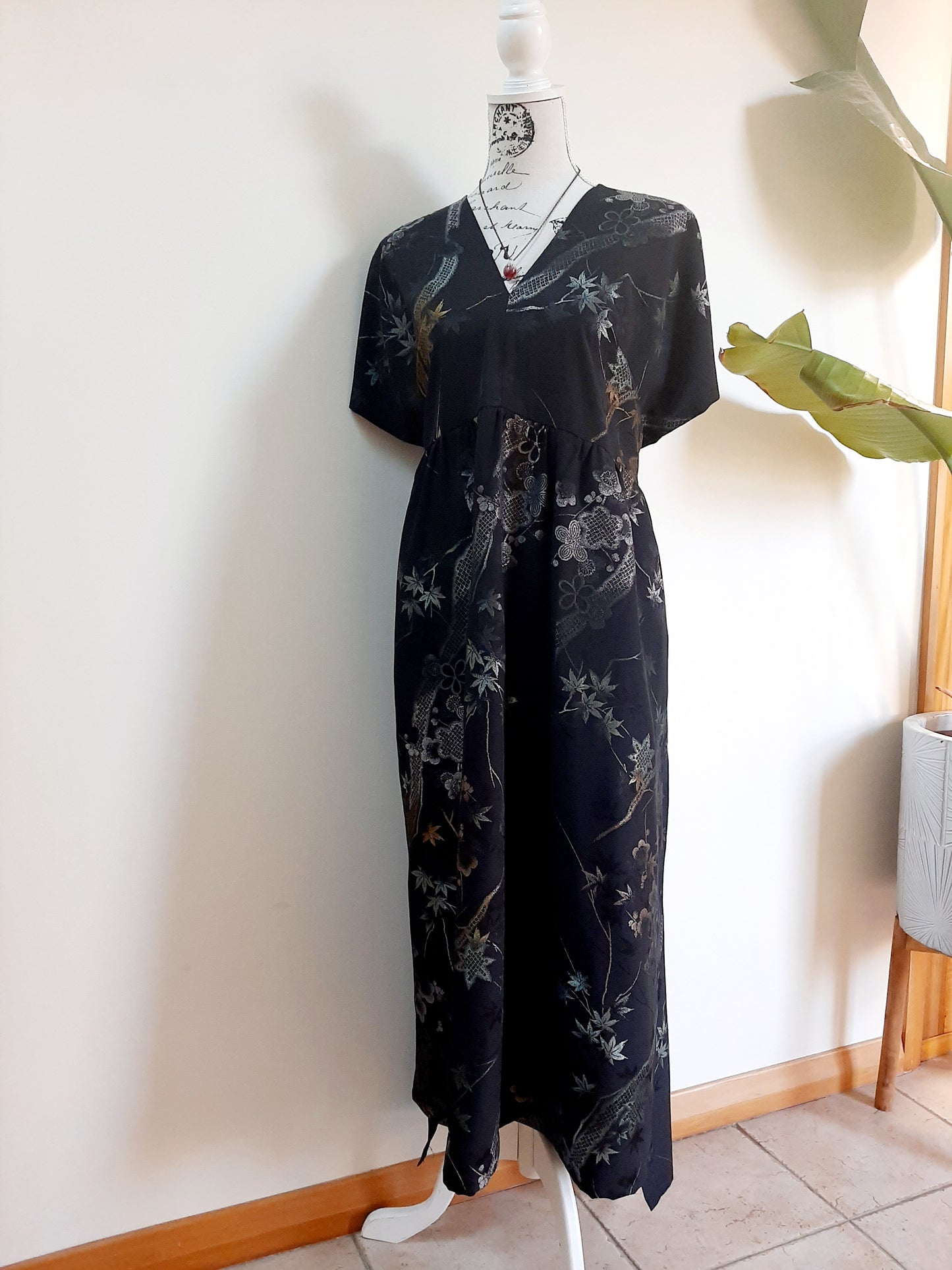 Vintage kimono silk dress