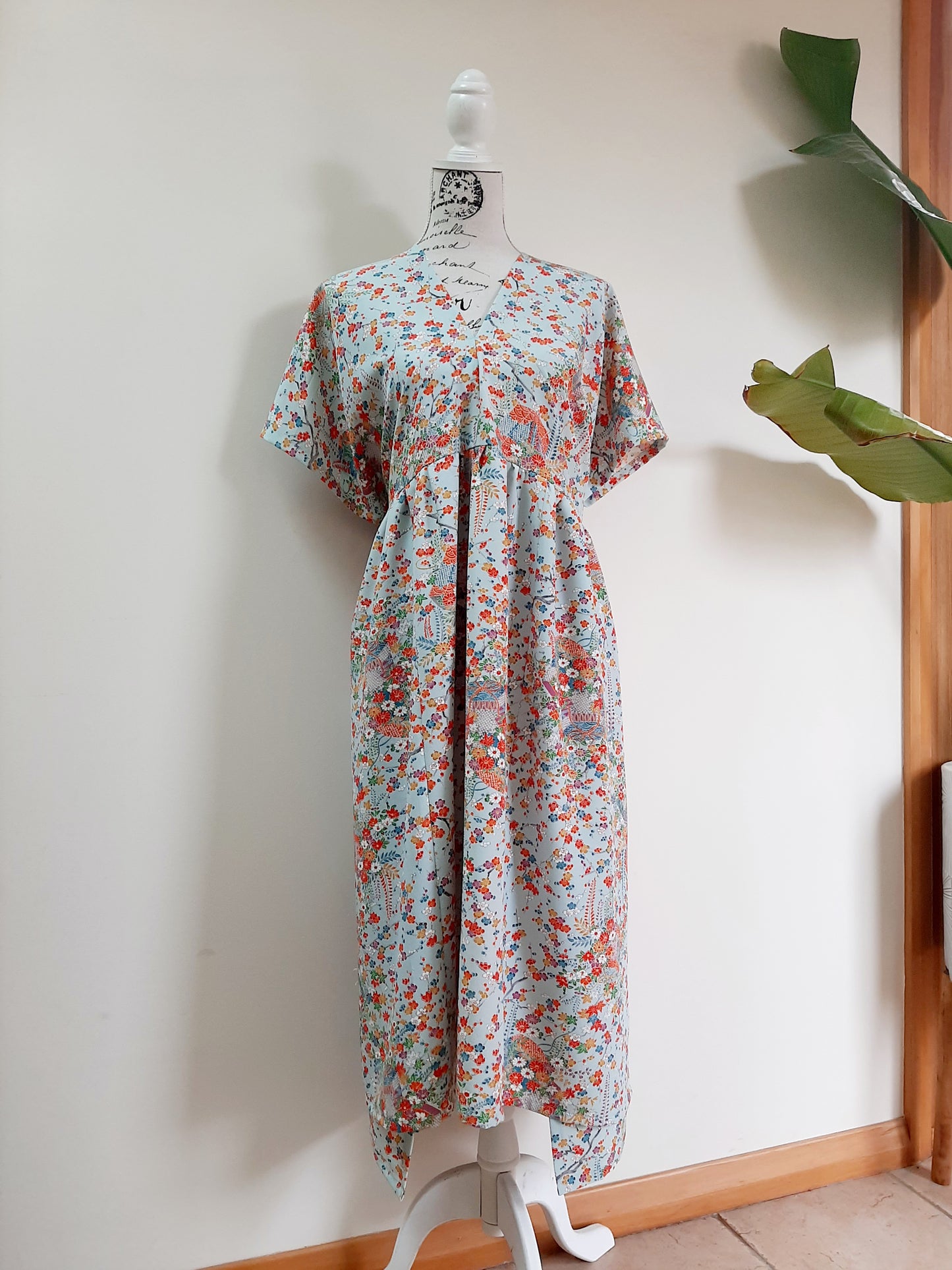 Vintage kimono silk dress