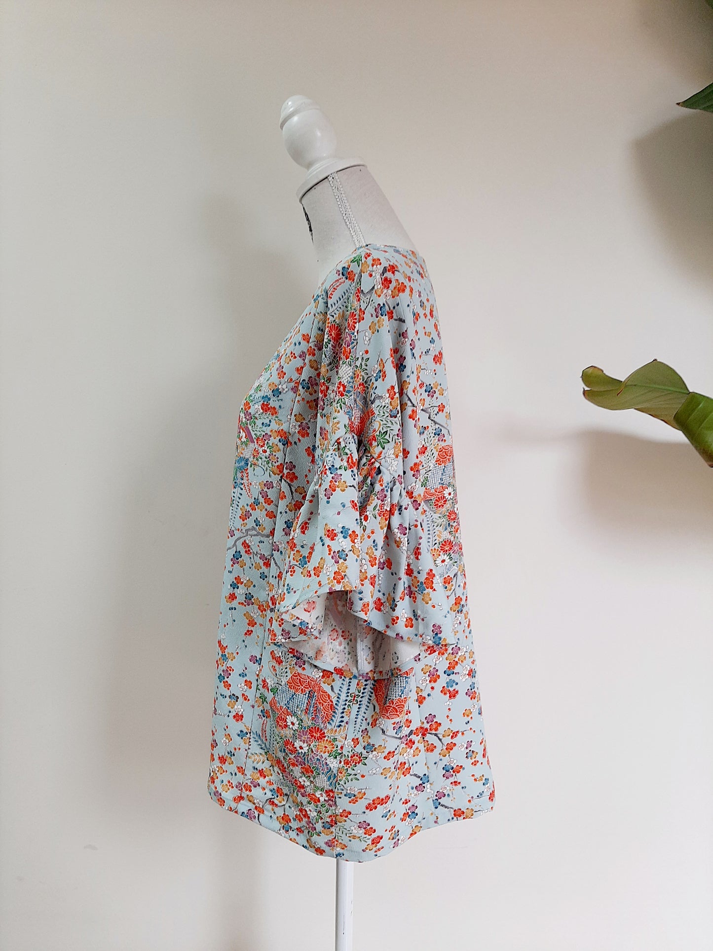 Vintage kimono silk top