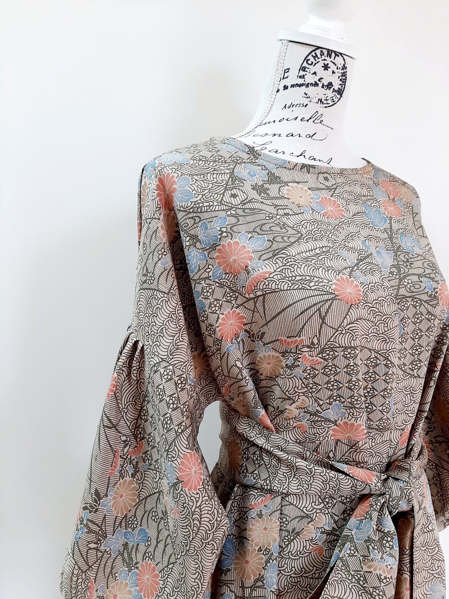 Vintage kimono silk dress