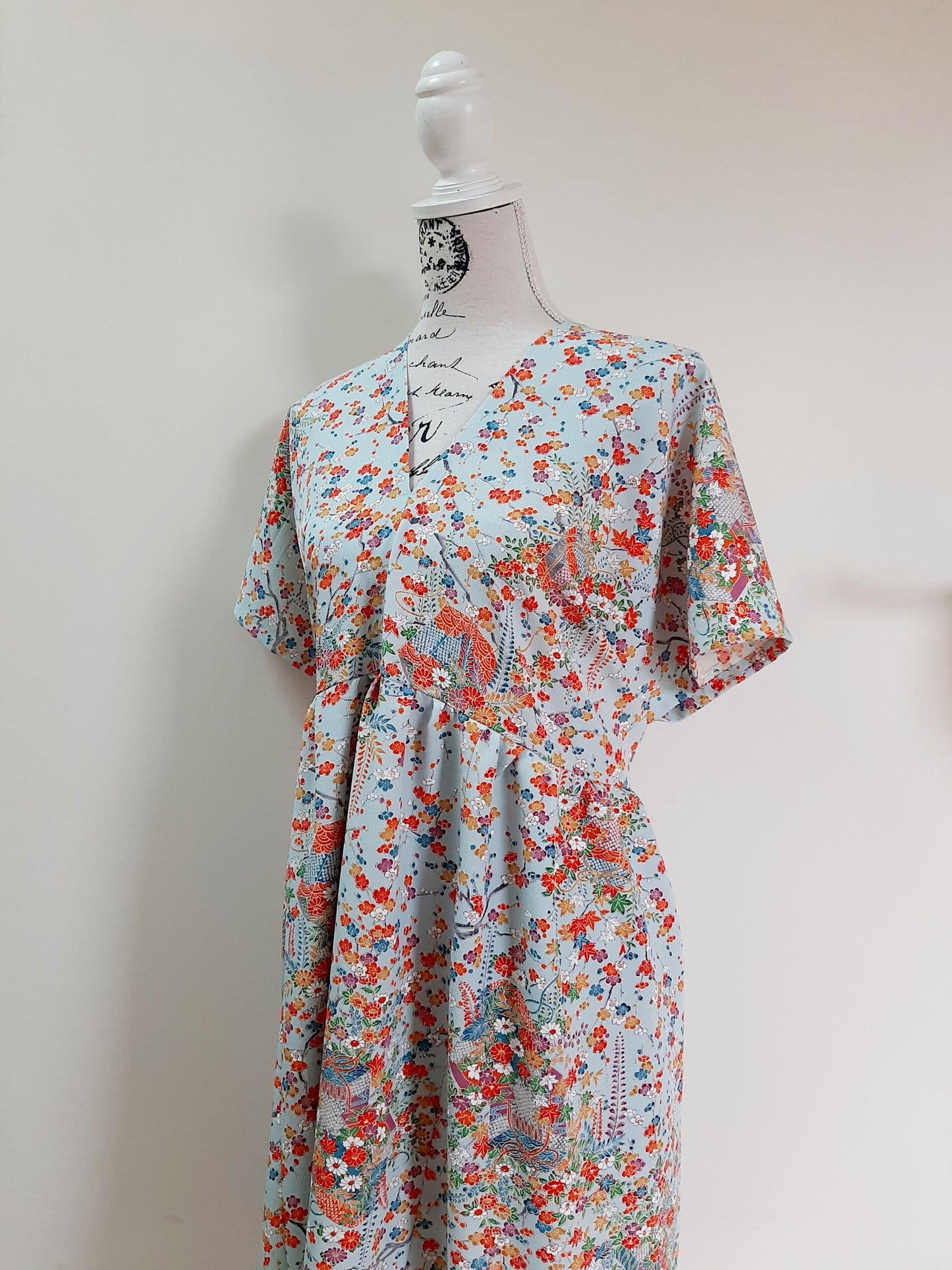 Vintage kimono silk dress