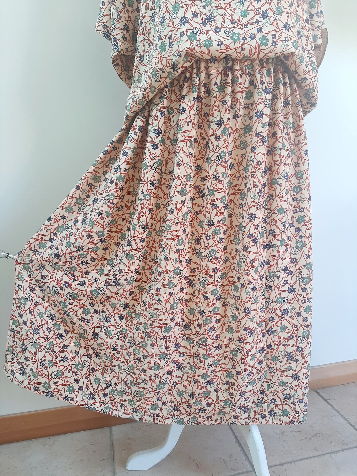 Vintage kimono silk skirt