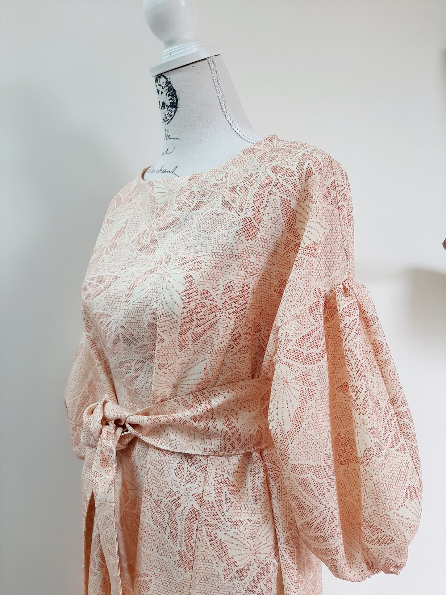 Vintage kimono wool dress
