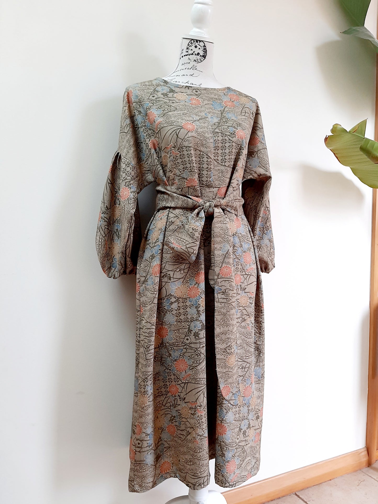 Vintage kimono silk dress
