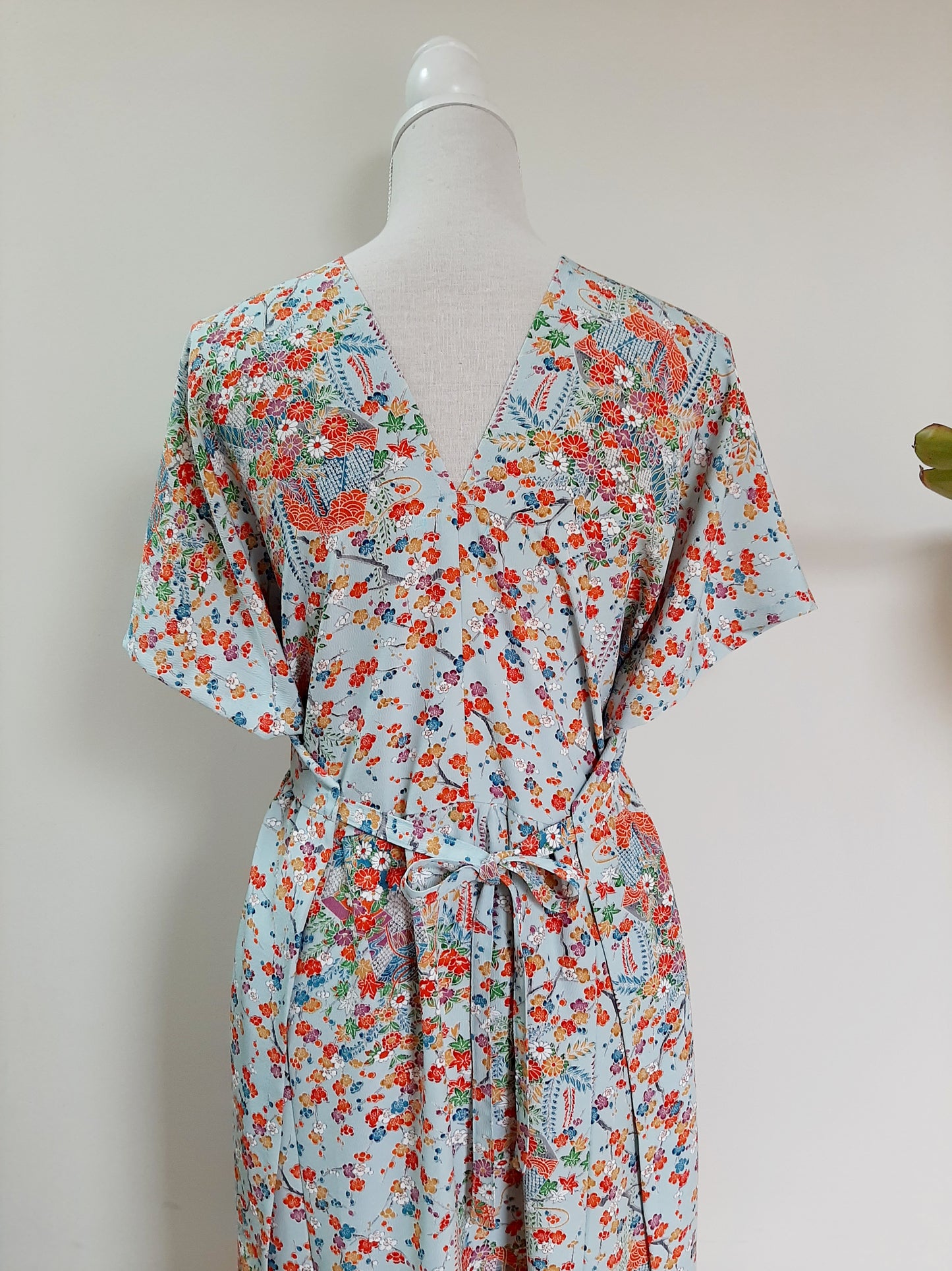 Vintage kimono silk dress
