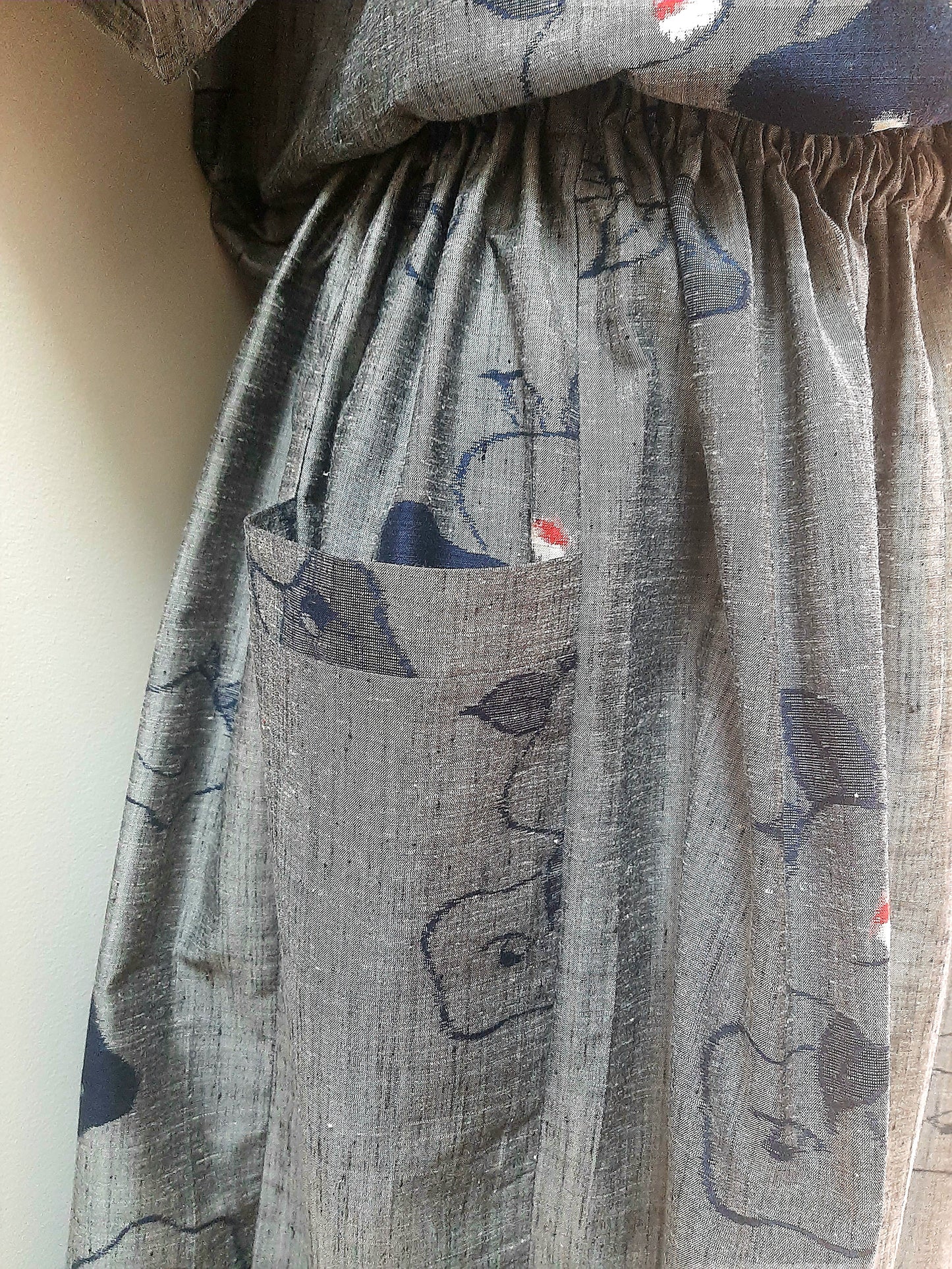 Vintage kimono silk skirt