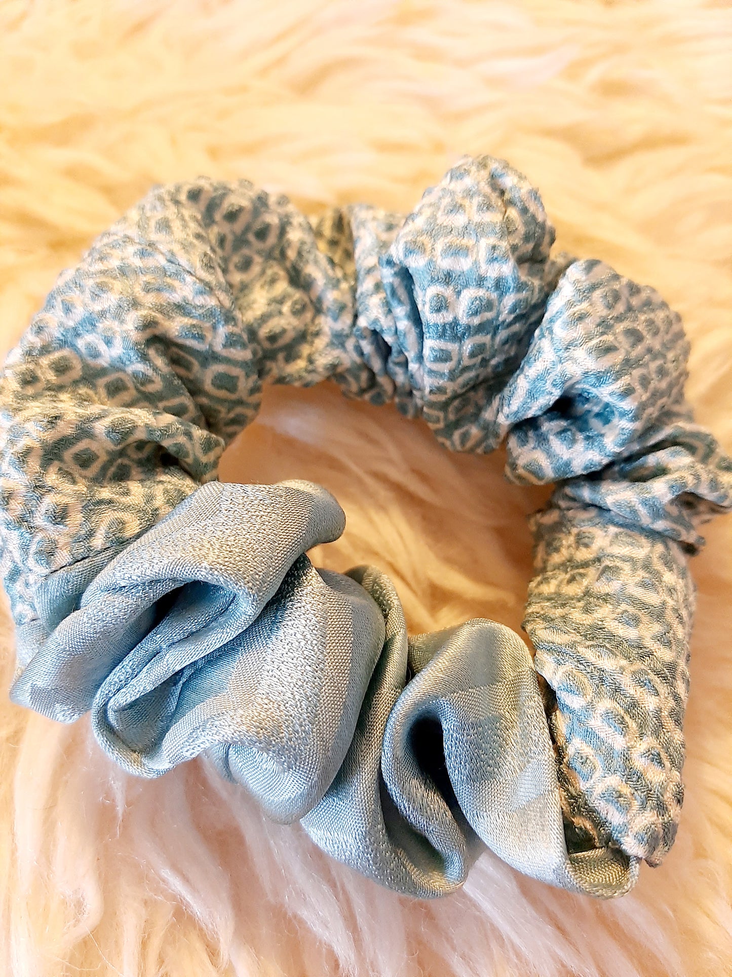 Vintage kimono silk scrunchies