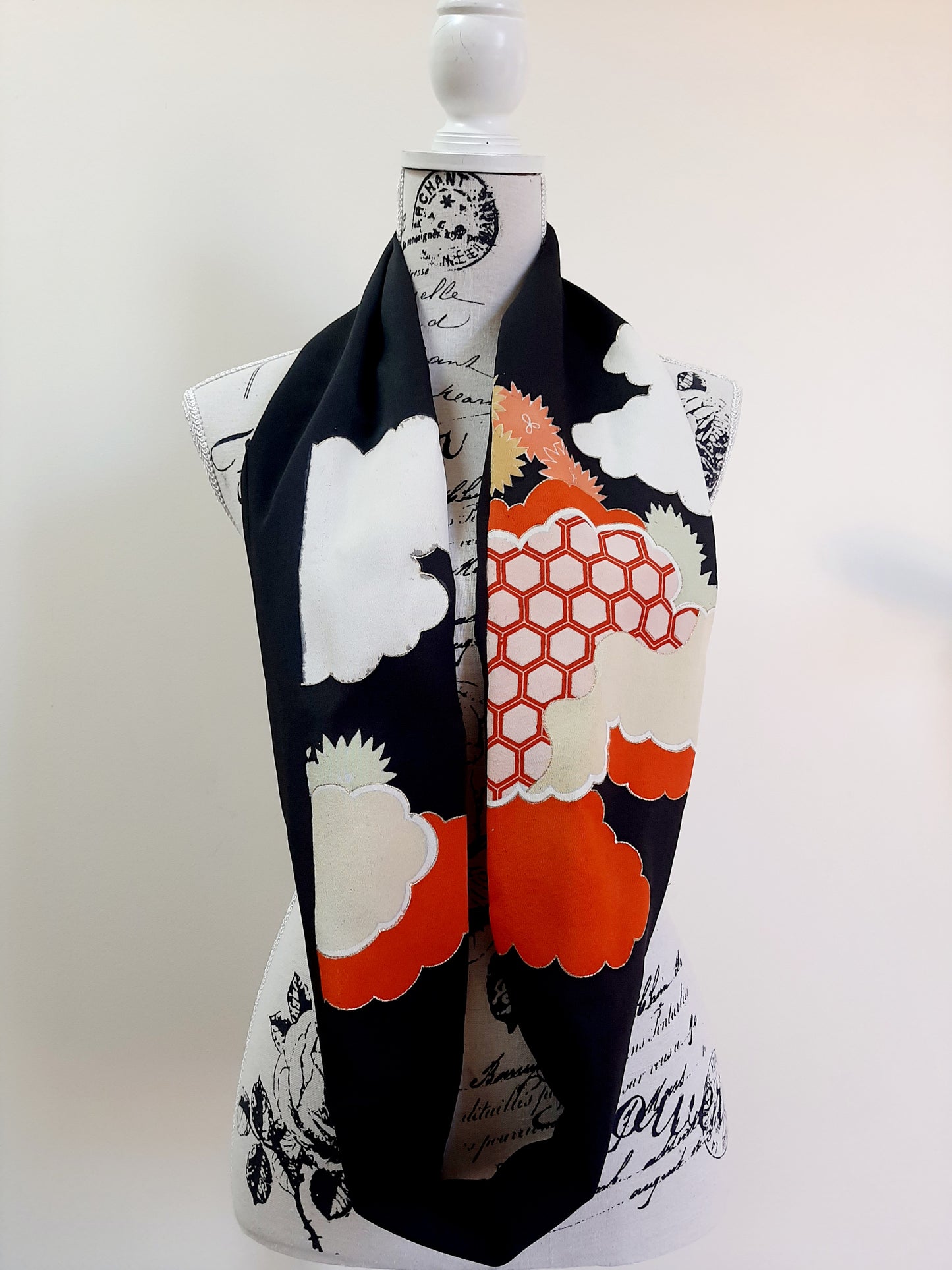 Vintage kimono silk snood