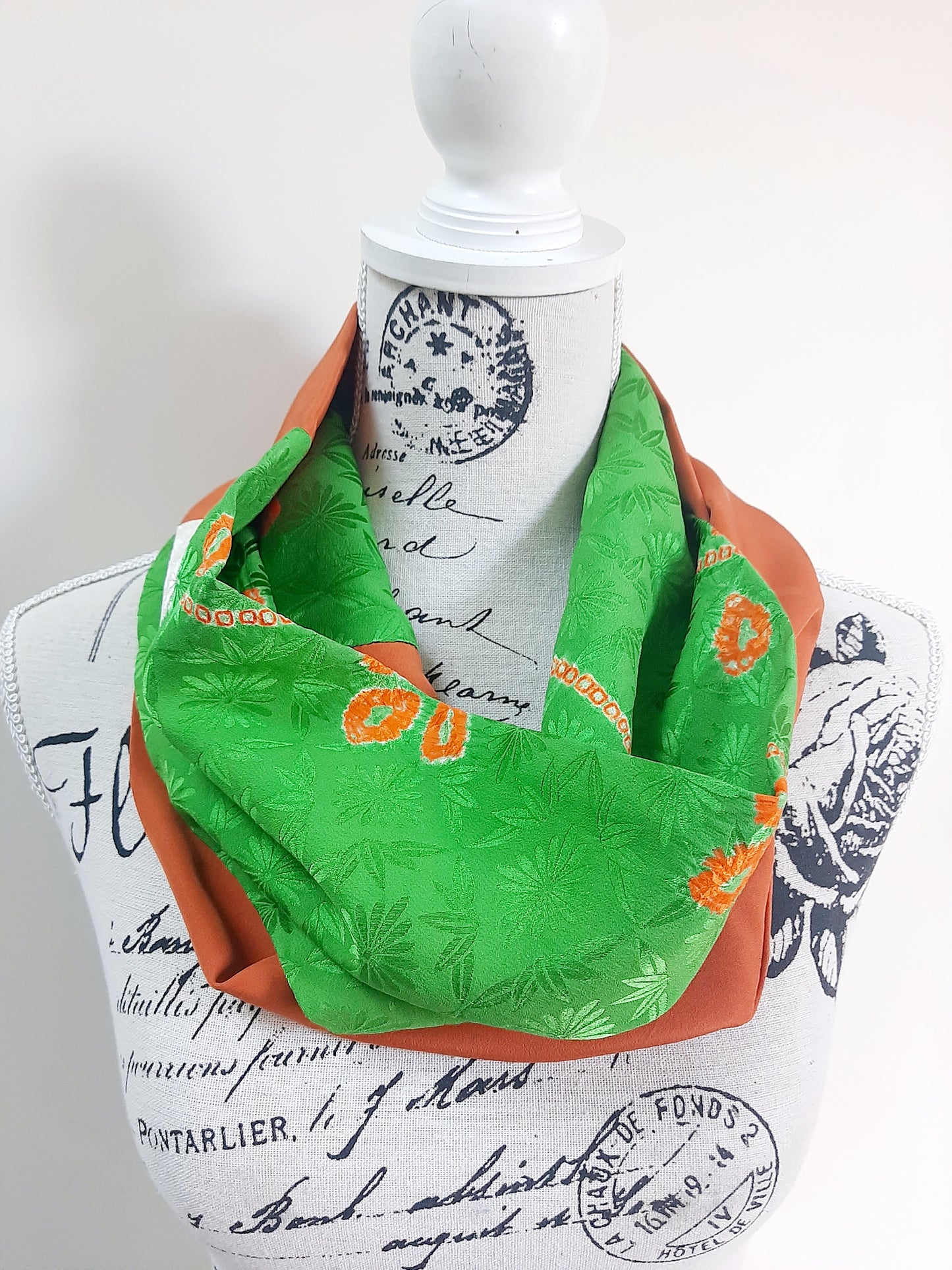 Vintage kimono silk snood