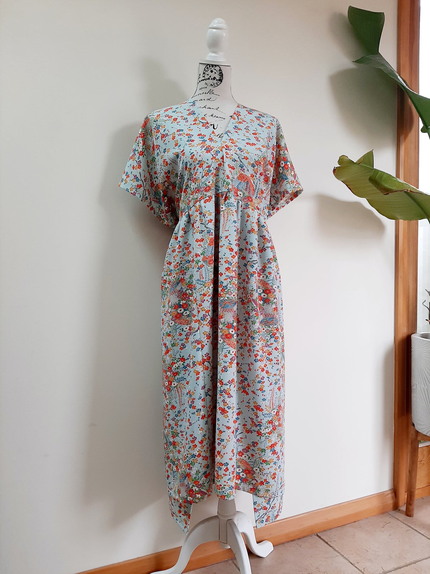 Vintage kimono silk dress