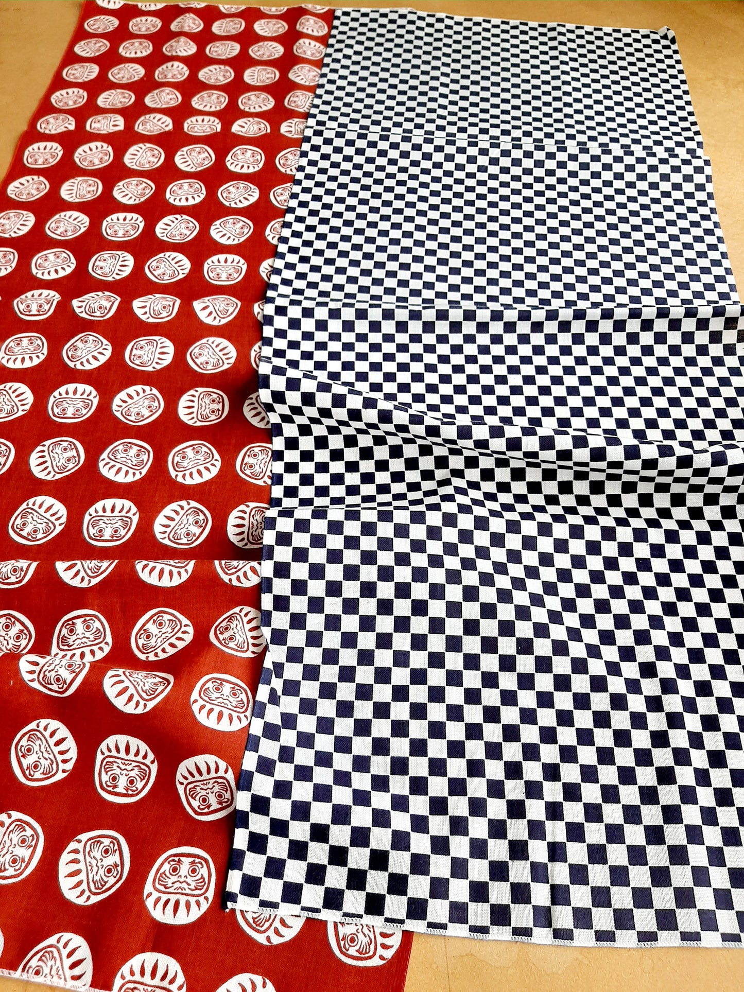 Wagara tenugui set / Daruma & Ichimatsu