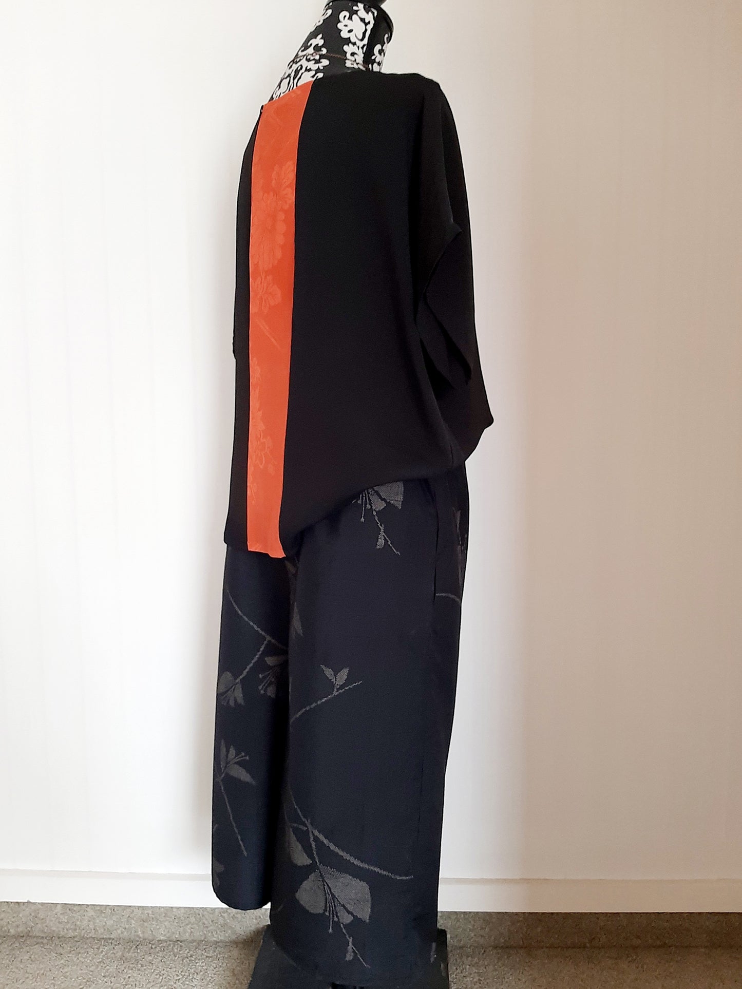 Vintage Kimono 3/4 Length Wide Pants