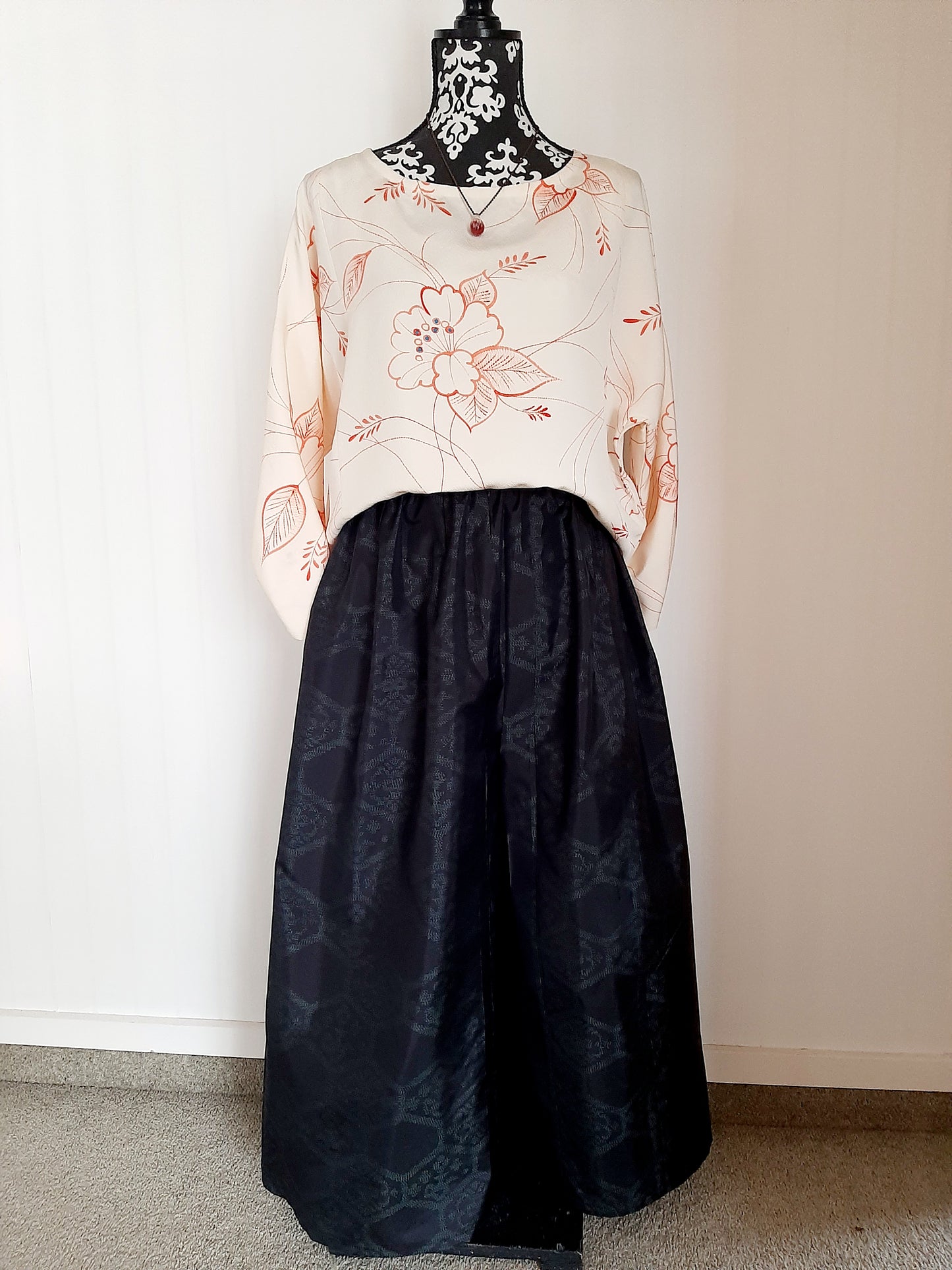 Vintage Kimono Wide Leg Pants
