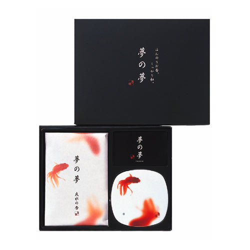 Nippon Kodo Yume-No-Yume (Dream of Dreams) - Incense and Ceramic Plate (Goldfish/sawamizu)