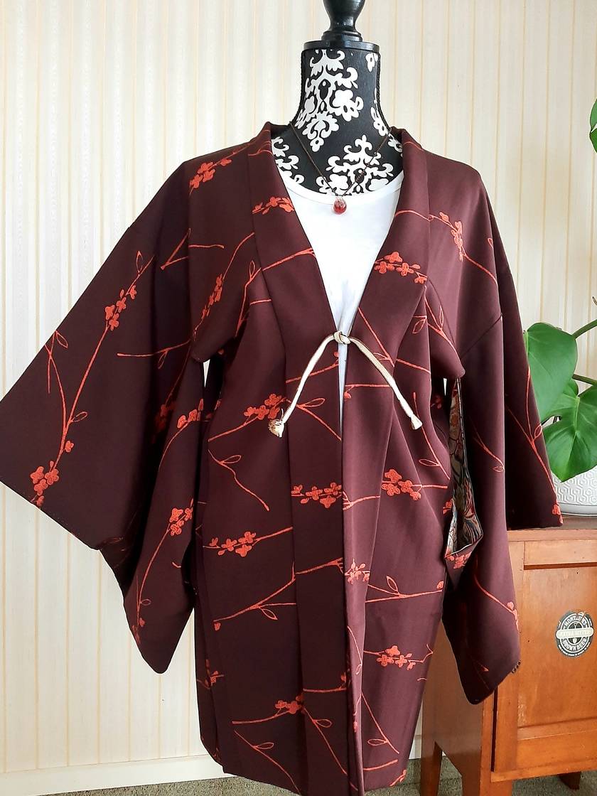 Japanese Vintage Silk Haori, Kimono jacket